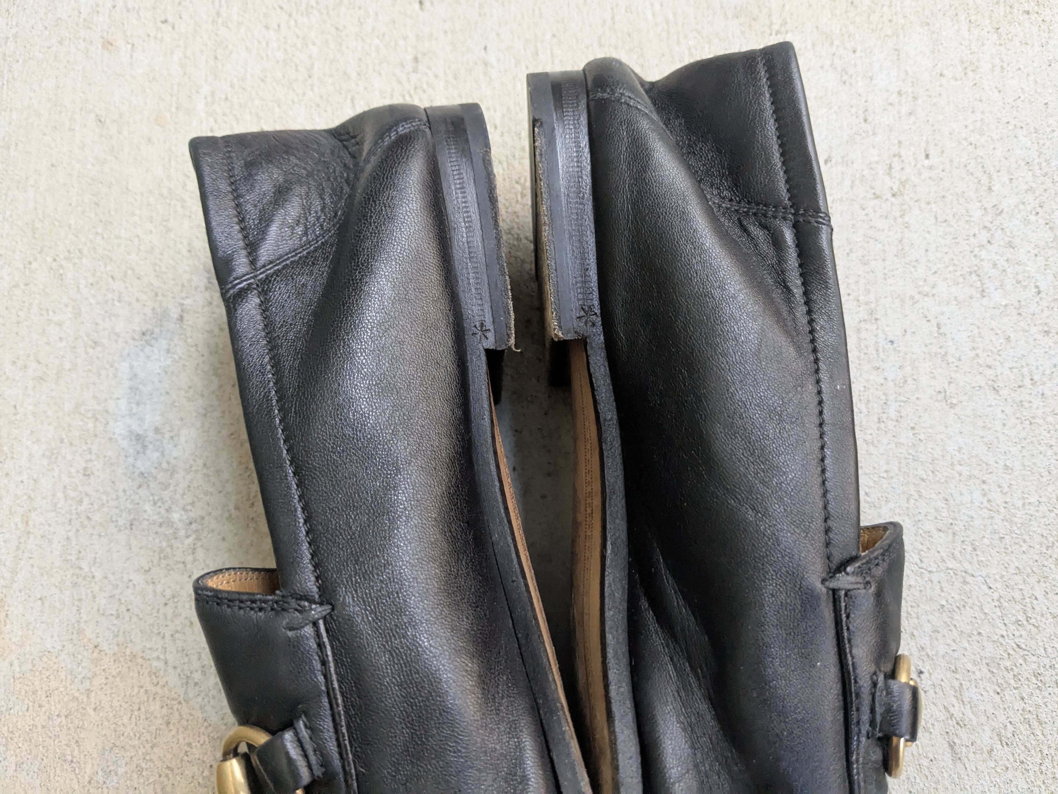 Gucci Gucci Jordaan Horsebit Loafers Black Leather 7.5 Red Wolf Size US 7.5 / EU 40-41 - 9 Thumbnail