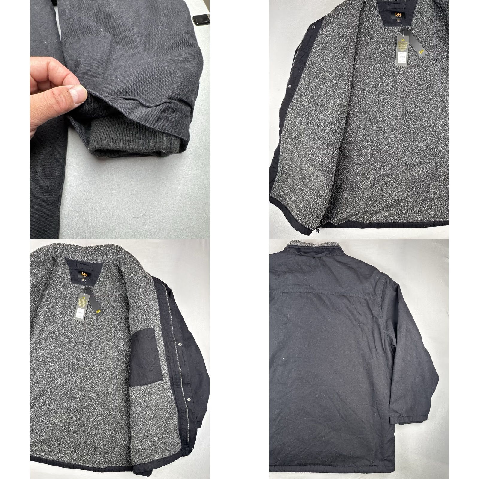 Lee Lee XXL Black Canvas Sherpa Lined Work Jacket Chore Coat NWT Mens Size US XXL / EU 58 / 5 - 8 Thumbnail