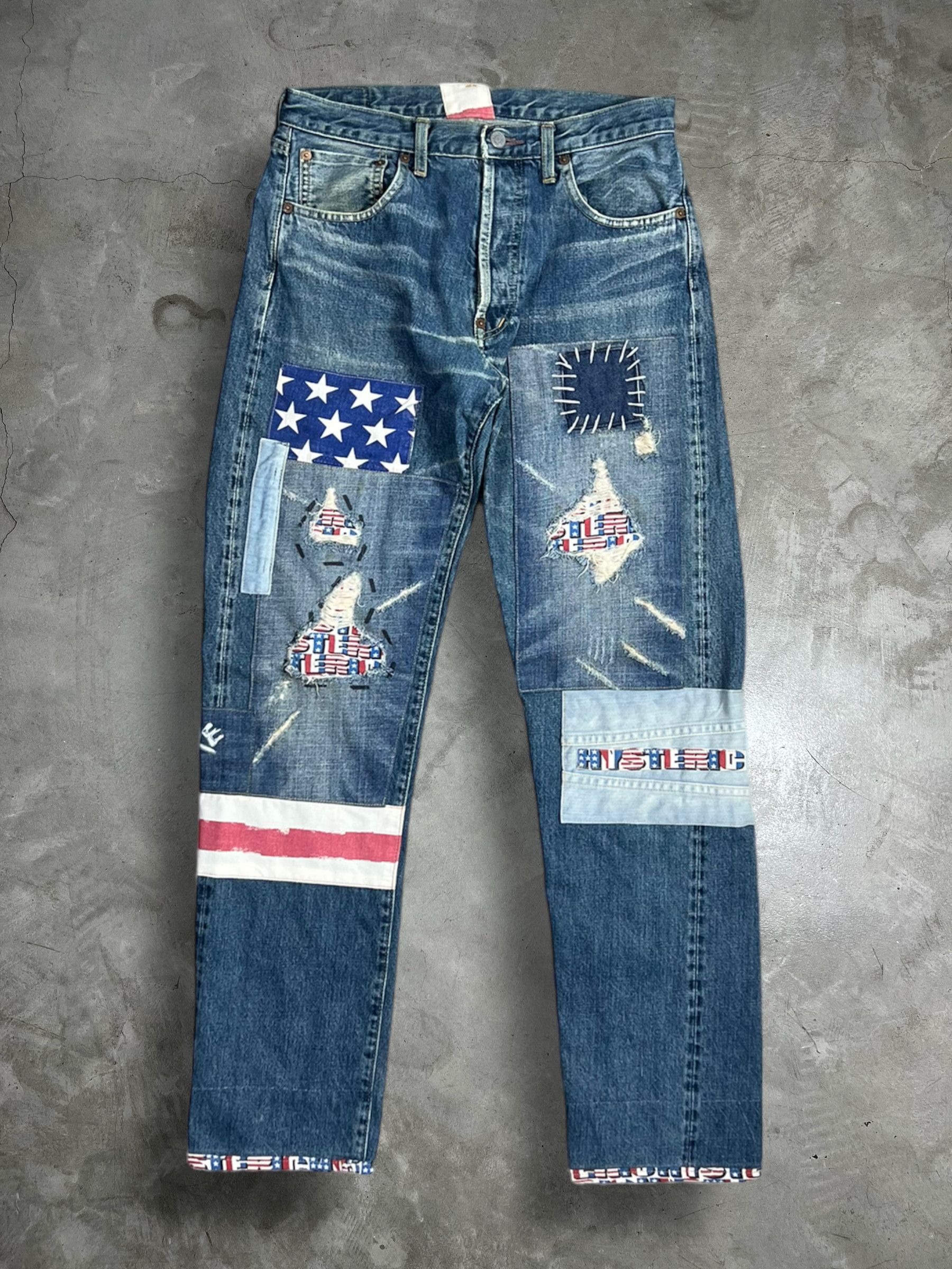 image of Vintage Kinky Jeans Hysteric Glamour Patchwork Jean Gtmpt521 in Denim, Women's (Size 30)