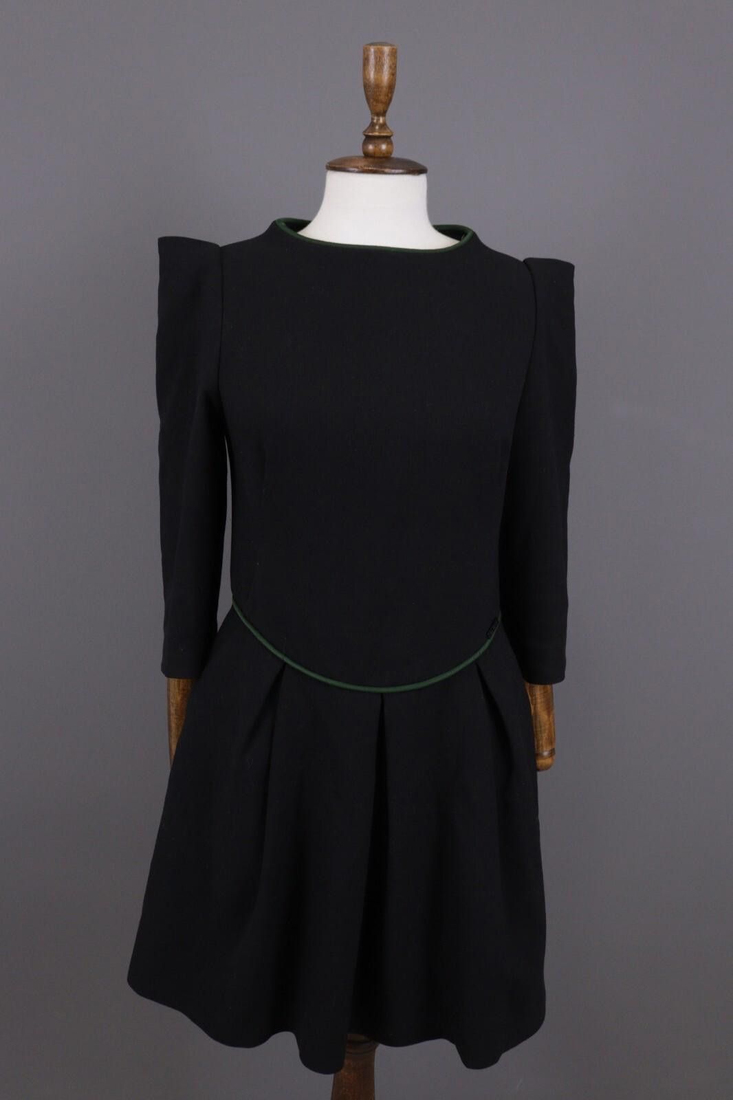 Designer Cop Copine Leora Robe Black A-Line Dress Size 40 Size M / US 6-8 / IT 42-44 - 1 Thumbnail
