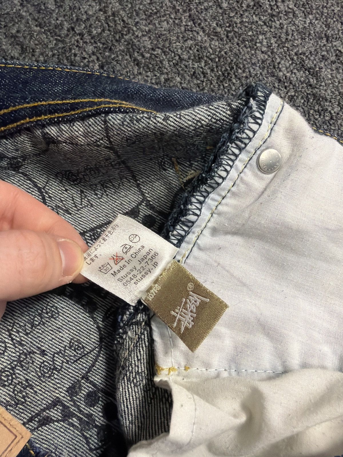 Stussy Vintage 2000s Stussy Rough Rugged Denim Comic Jeans Waist 35 Size US 35 - 8 Thumbnail