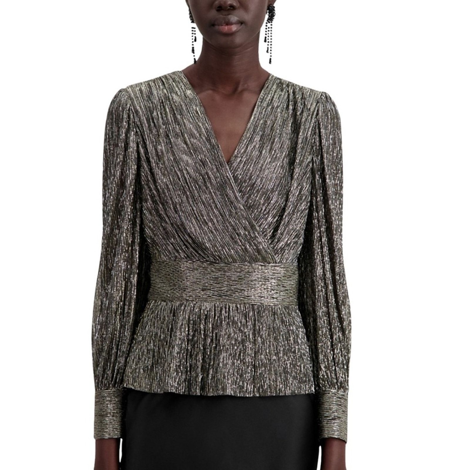 The Kooples NWT! The Kooples Shimmering Black Blouse, Size 0 Size XS / US 0-2 / IT 36-38 - 6 Thumbnail