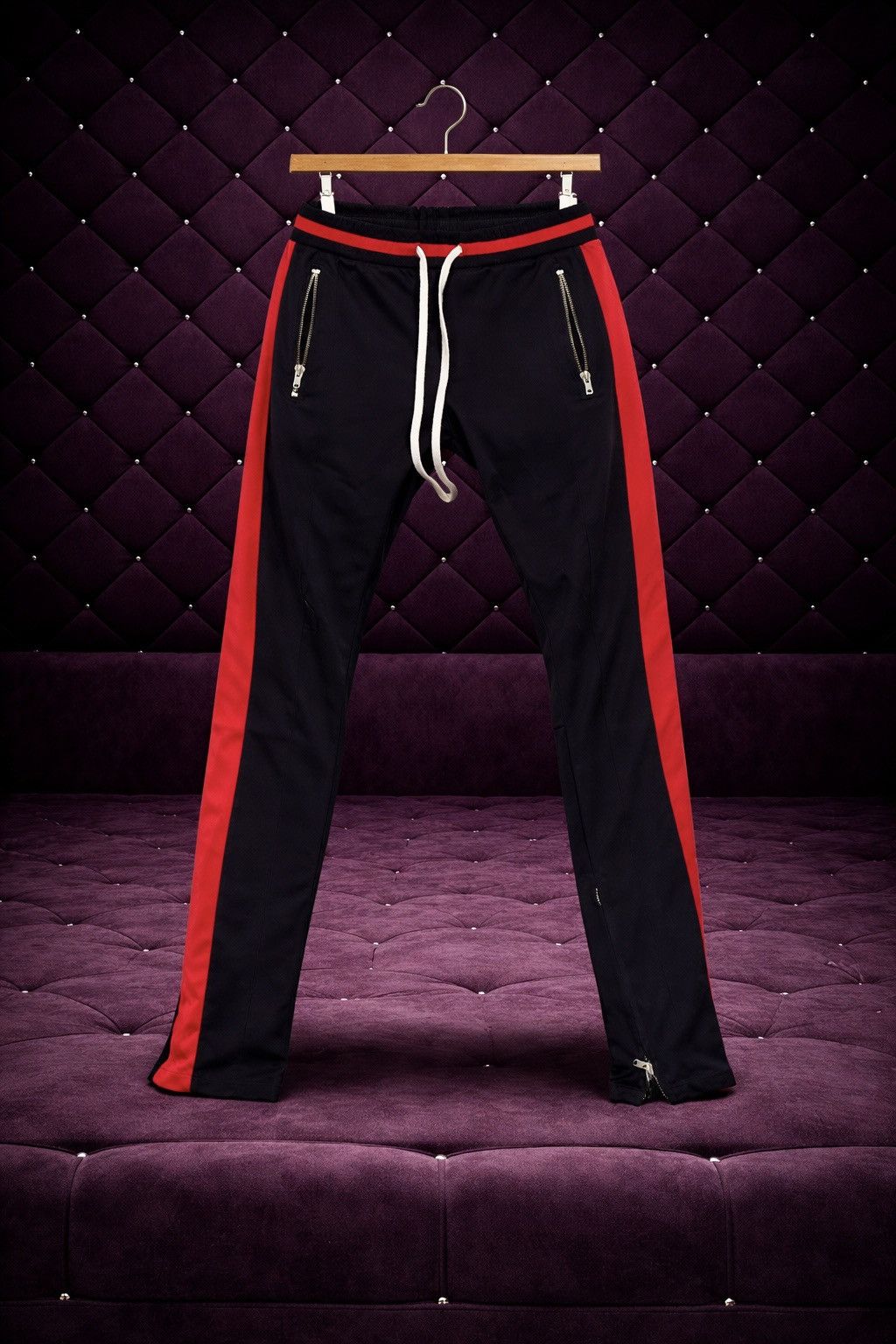 Other BLACK RED SIDE STRIPE TRACK PANTS Size US 32 / EU 48 - 1 Preview