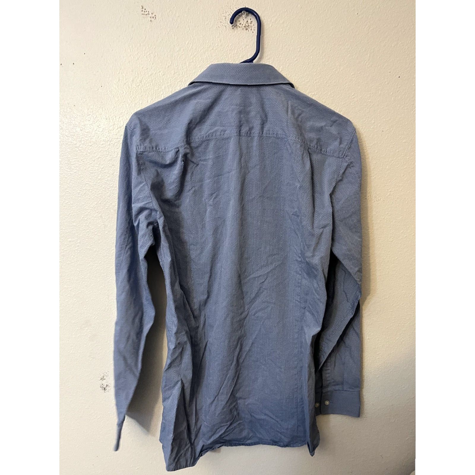 Hugo Boss HUGO BOSS Men’s Slim Fit Button Shirt Solid 15.5 Blue Size US M / EU 48-50 / 2 - 2 Thumbnail