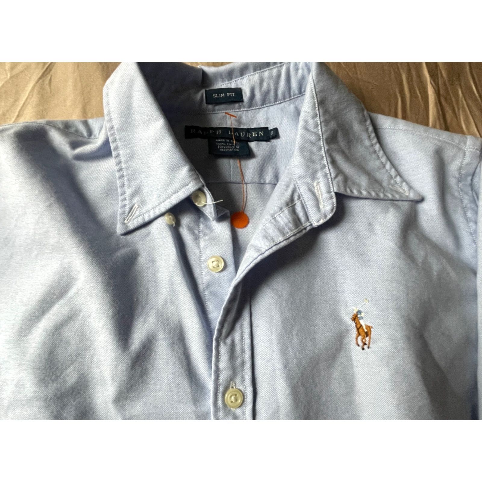 Ralph Lauren Ralph Lauren Slim Fit Shirt Button-Down Casual 100% Cotton Blue Men Regular Size 6 Slimming Button-Up Collar-Down Size US S / EU 44-46 / 1 - 2 Thumbnail