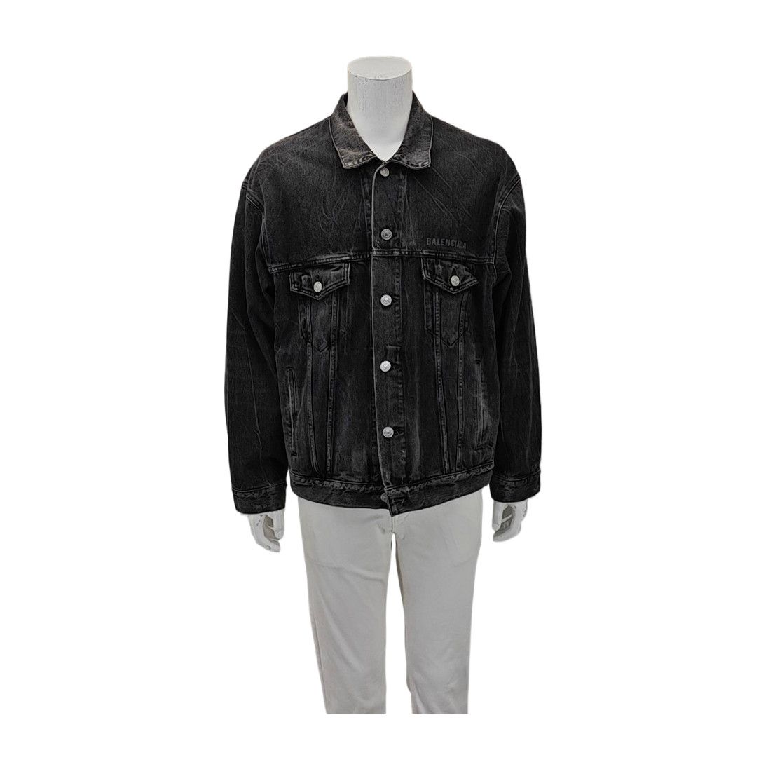Balenciaga Balenciaga Smiley Graphic Denim Jacket XS Size US XS / EU 42 / 0 - 1 Thumbnail