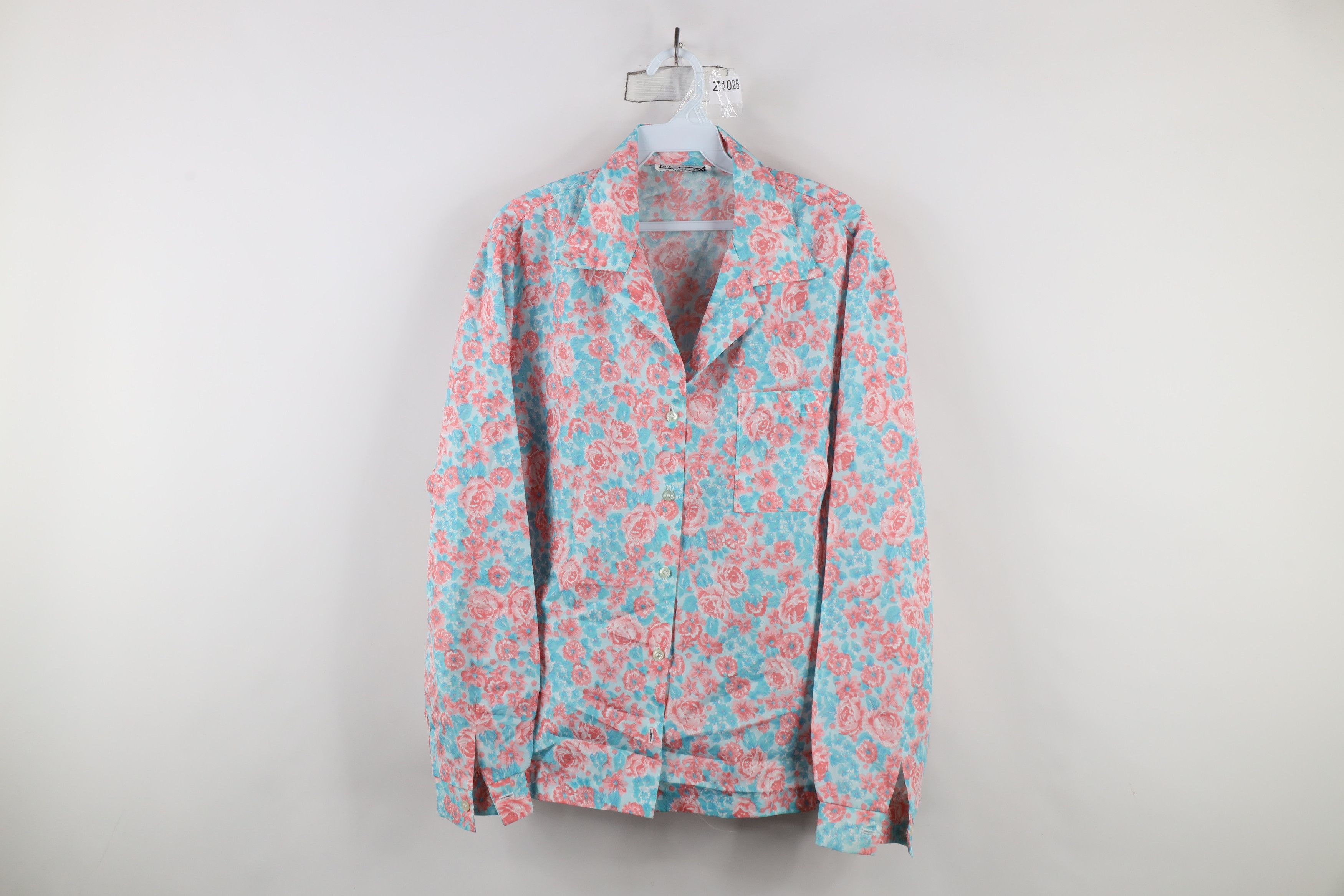 Vintage Vintage 70s Streetwear Over Print Collared Button Shirt USA Size L / US 10 / IT 46 - 1 Thumbnail