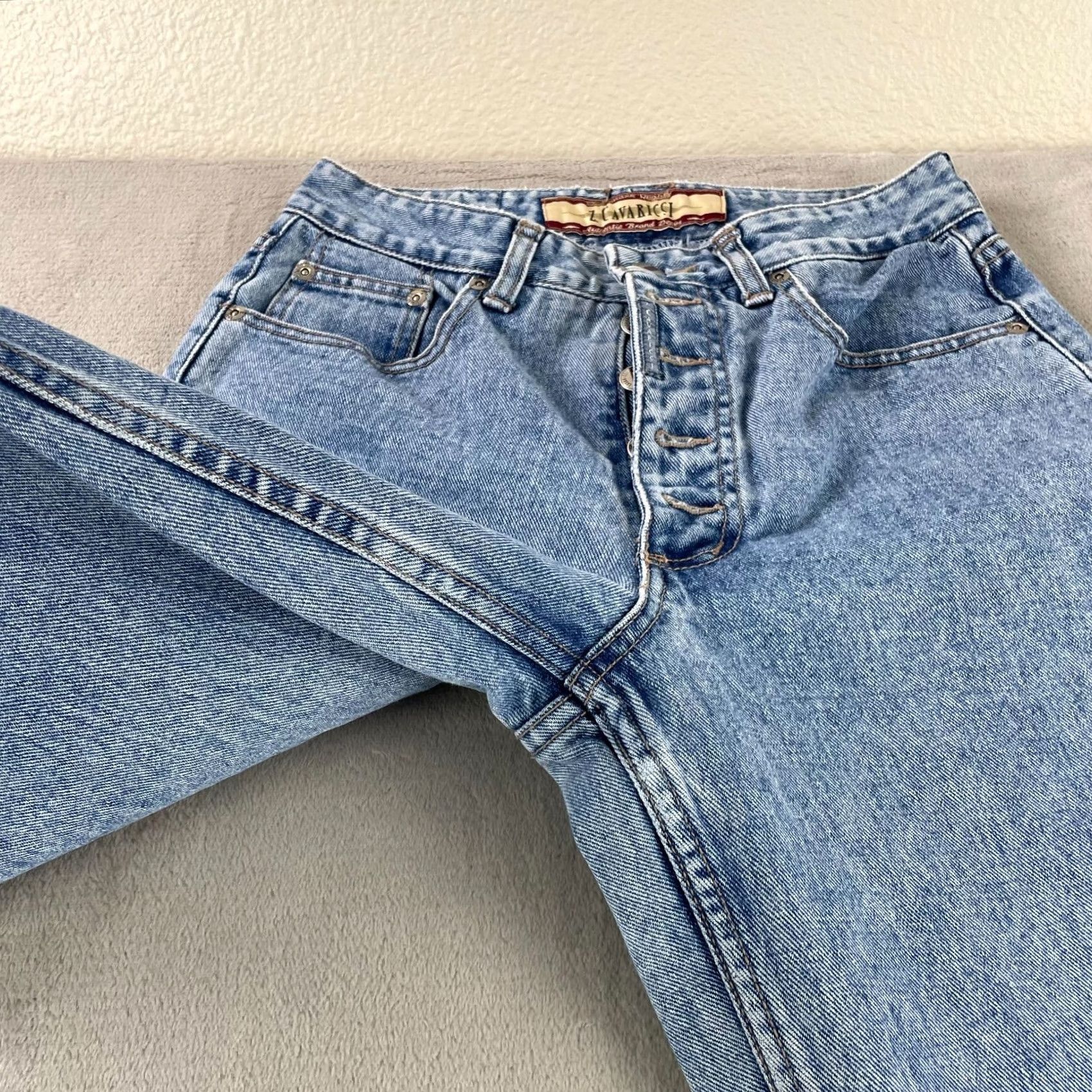 Vintage VINTAGE Z. CAVARICCI Jeans Men 30 Blue Stone Wash Tapered USA Made 28x31 Relaxed Denim 5-Pocket Mens Size US 30 / EU 46 - 5 Thumbnail