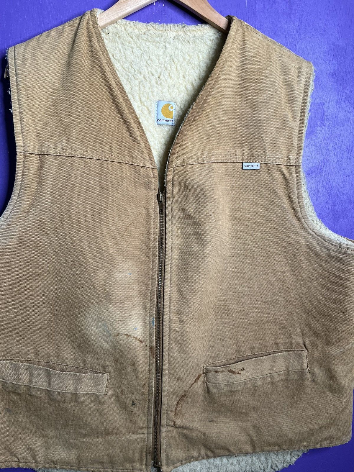 Carhartt × Vintage Vintage 90s Carhartt essential Sherpa lined vest Size US XL / EU 56 / 4 - 3 Thumbnail