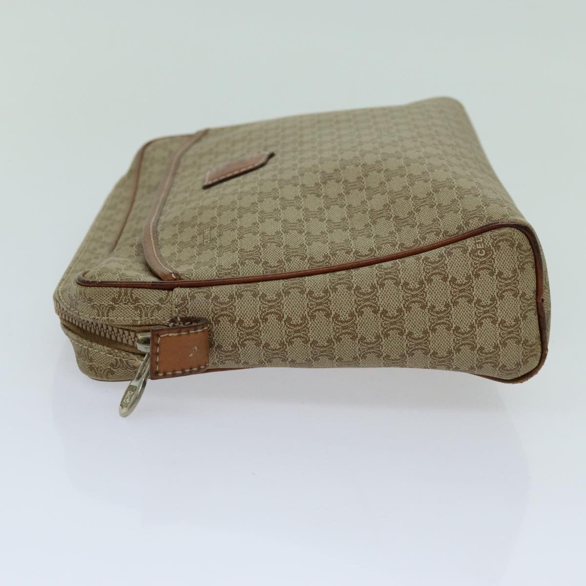 Celine CELINE Macadam Canvas Clutch Bag Beige Size ONE SIZE - 4 Thumbnail