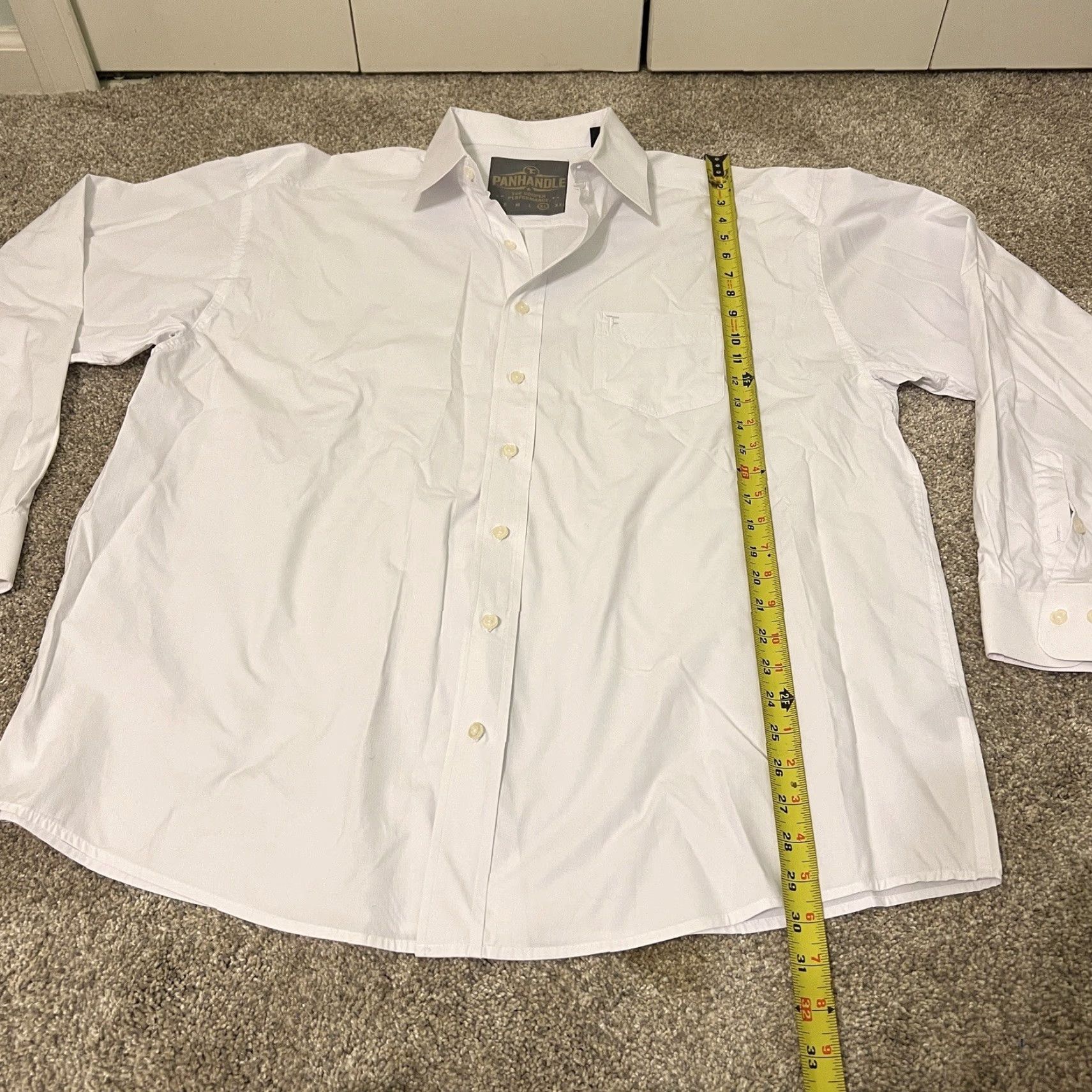 Vintage VINTAGE Panhandle Tuf Cooper Men's Cotton Button-Down Shirt XL White Casual Workwear Travel Size US XL / EU 56 / 4 - 5 Thumbnail