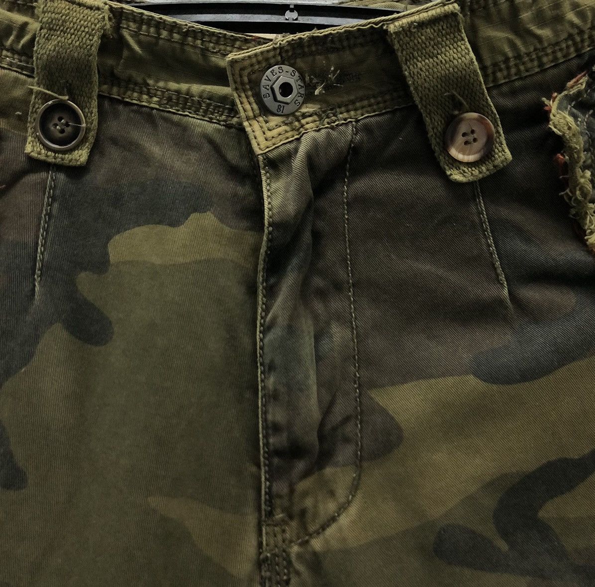 Japanese Brand Vintage Saves Stars Military Cargo Pants Size US 31 - 20 Thumbnail