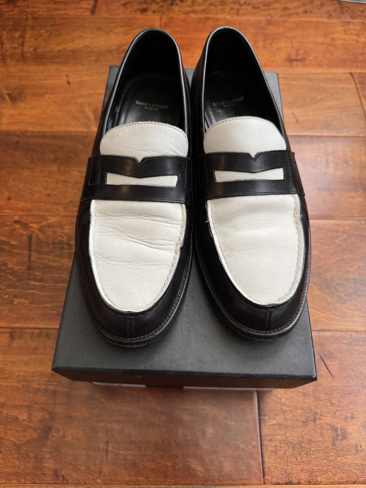 Saint Laurent Paris Two Tone Penny Loafer Size US 9.5 / EU 42-43 - 5 Thumbnail