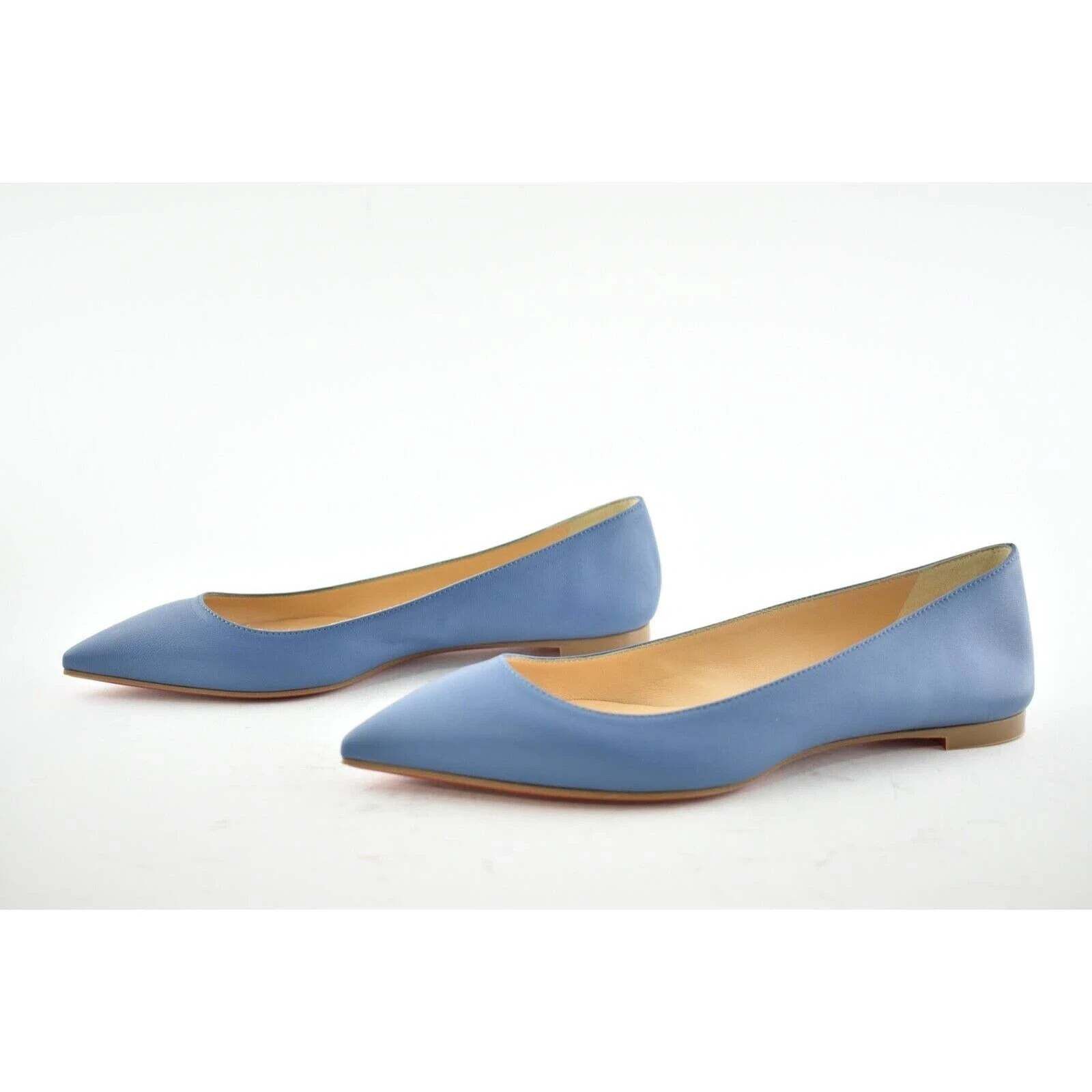 Christian Louboutin Christian Louboutin Ballalla Flat Blue Jeans Nappa Pointed Size US 6 / IT 36 - 10 Thumbnail