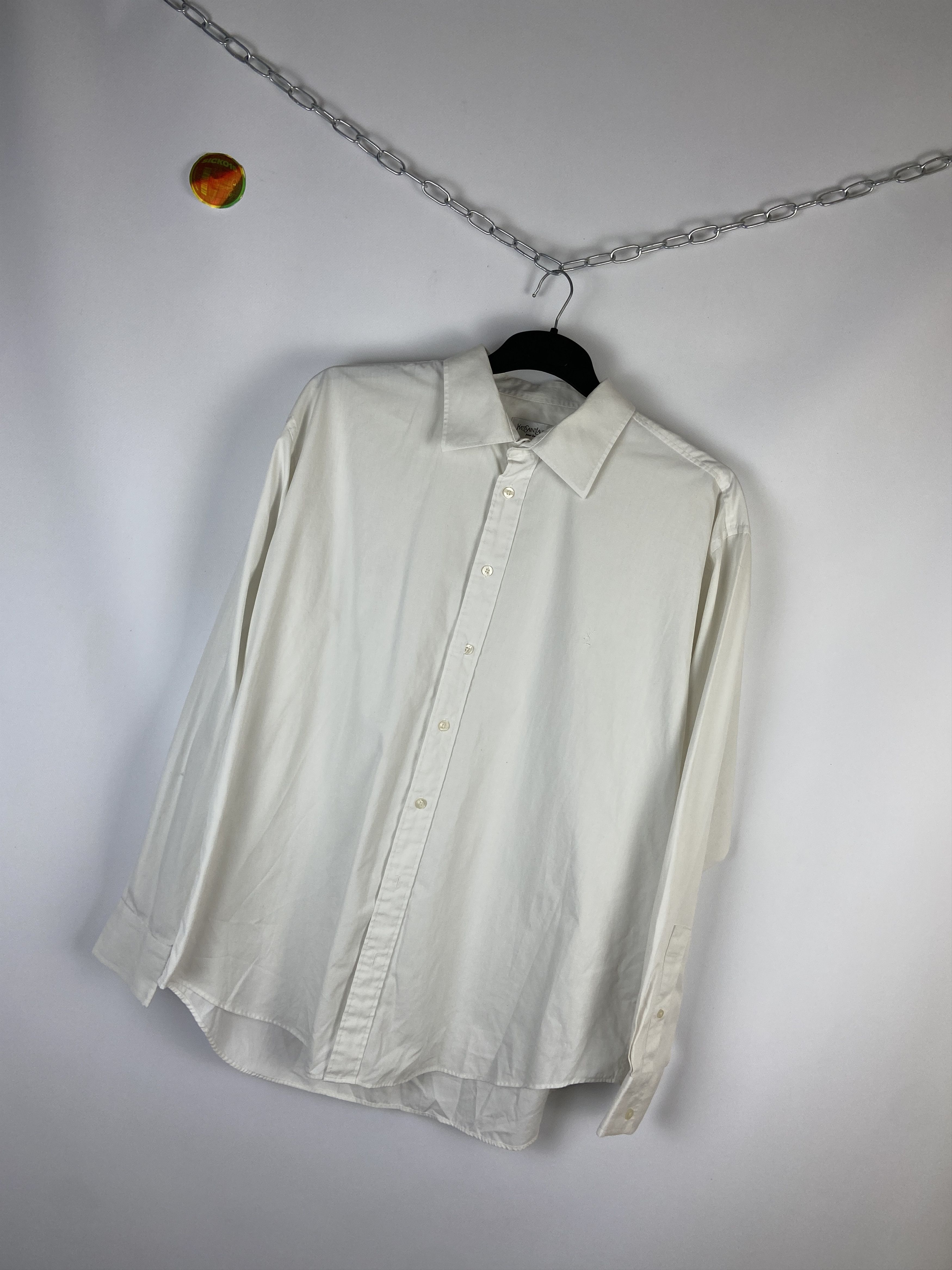 Vintage Vintage YvesSaintLaurent Ysl Pour Homme Button Up Shirt Size US XL / EU 56 / 4 - 2 Thumbnail