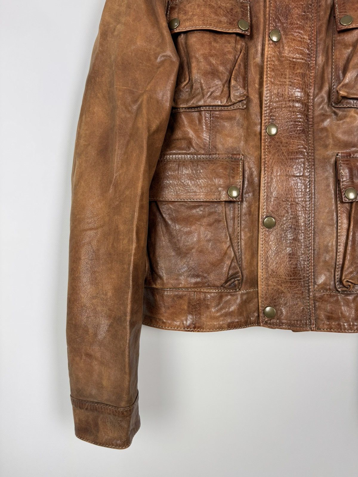 Belstaff Belstaff Brad Leather Brown Motorcycling Women’s Jacket Size XL / US 12-14 / IT 48-50 - 10 Thumbnail