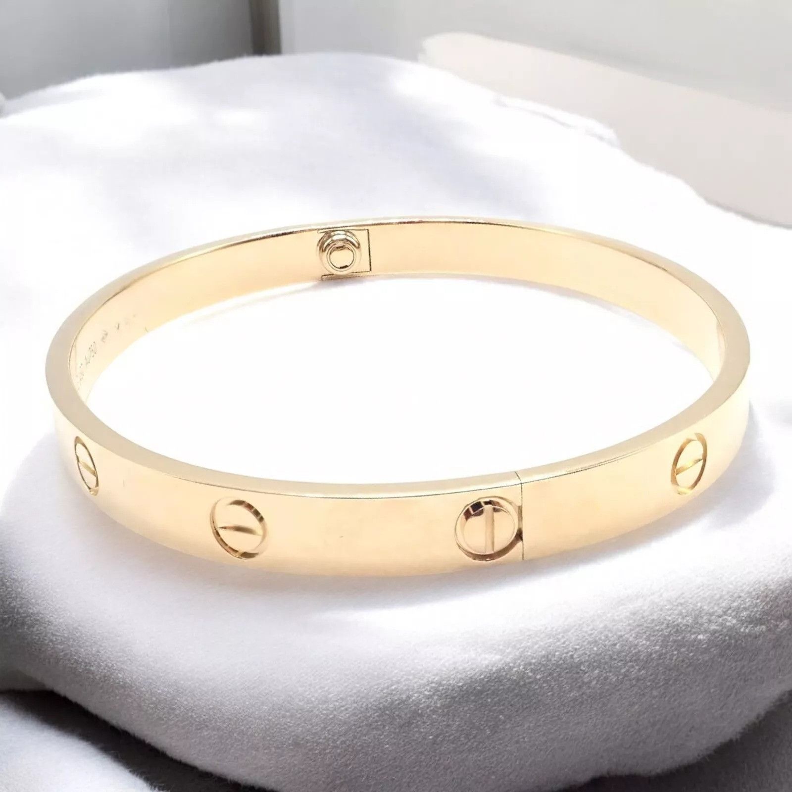 Cartier Cartier 18k Yellow Gold Love Bangle Bracelet Size 16 Paper Size ONE SIZE - 2 Thumbnail
