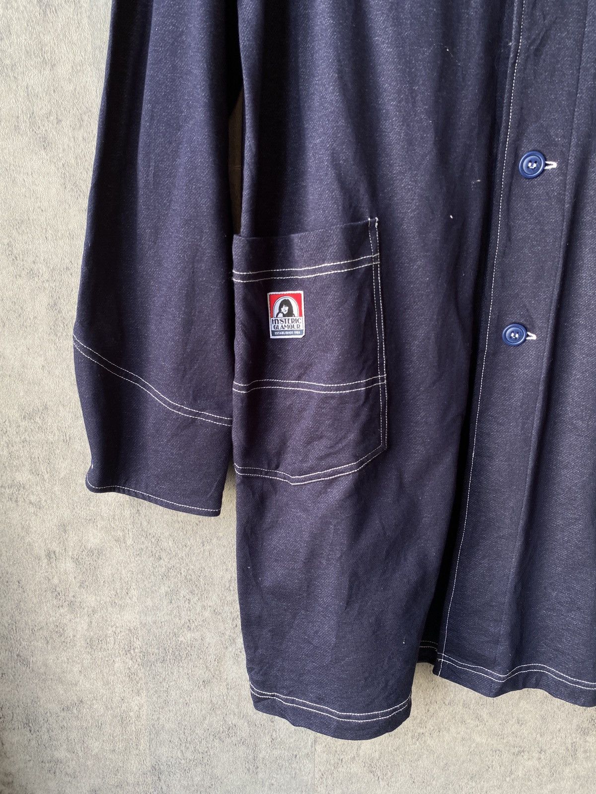 Hysteric Glamour Hysteric Glamour Dark Blue Shop Coat Size US L / EU 52-54 / 3 - 7 Thumbnail