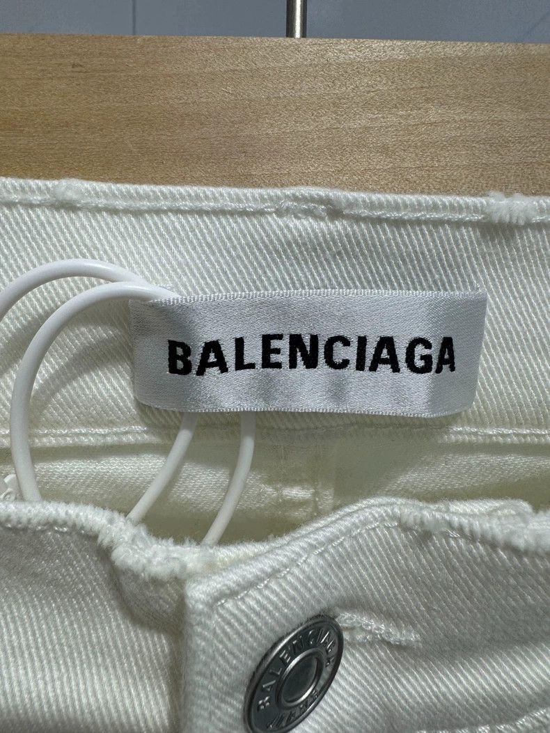 Balenciaga Balenciaga Basic White Denim Pants Size US 28 / EU 44 - 5 Thumbnail