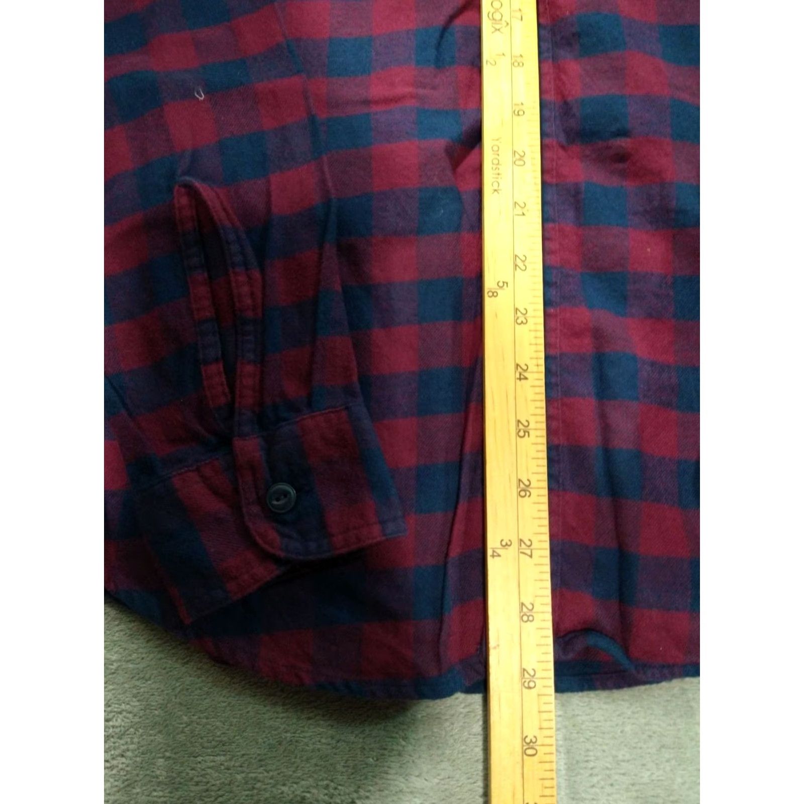 J.Crew J.CREW Shirt Mens Medium Red Blue Plaid Flannel Button Up Long Sleeve Cotton Size US M / EU 48-50 / 2 - 4 Thumbnail