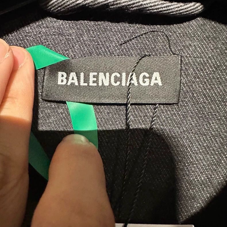 Balenciaga Balenciaga Washed Black Full Print Logo Jacket - Men's - B Size US S / EU 44-46 / 1 - 3 Thumbnail