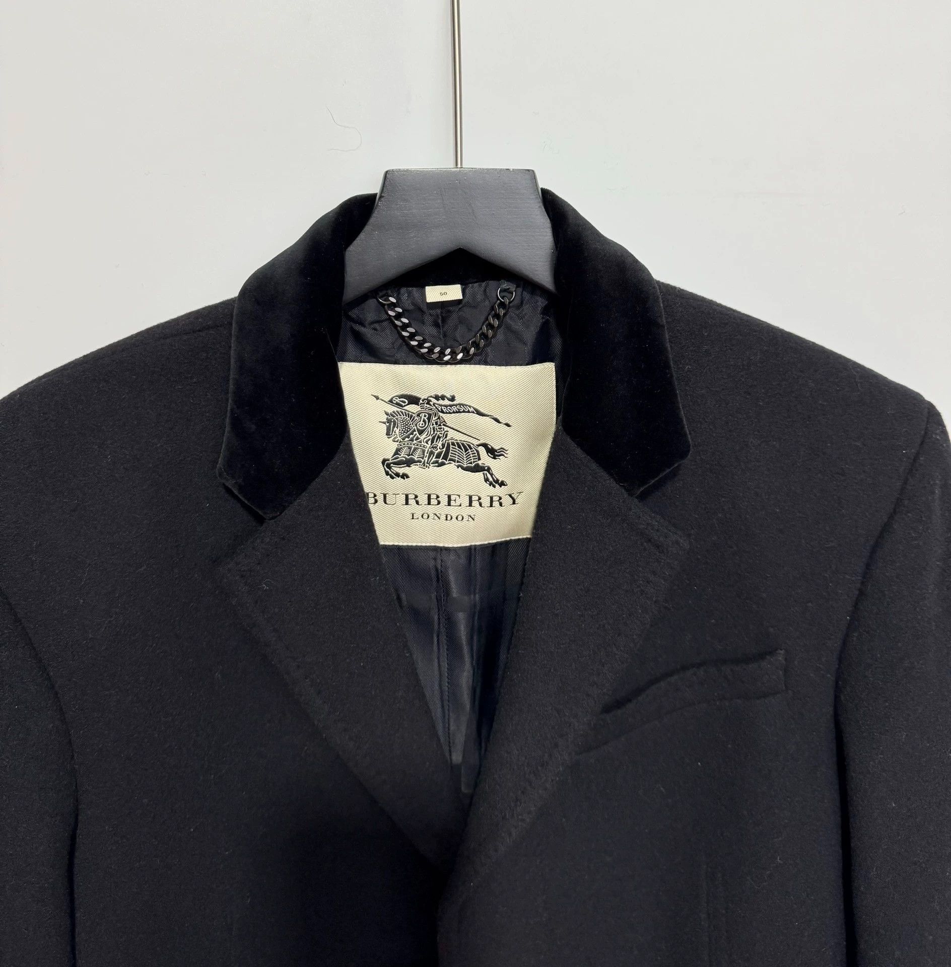 Burberry Burberry Wool Cashmere Chester Coat Velvet Collar Size 50L - 7 Thumbnail