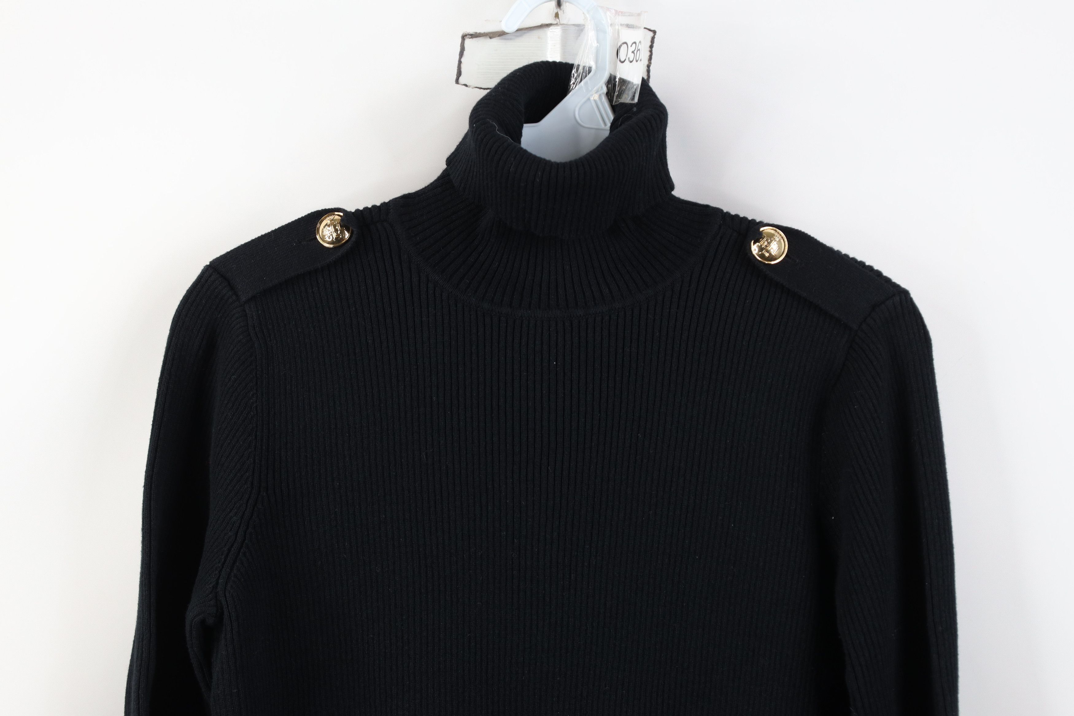 Polo Ralph Lauren Vintage 90s Ralph Lauren Knit Military Turtleneck Sweater Size M / US 6-8 / IT 42-44 - 2 Thumbnail