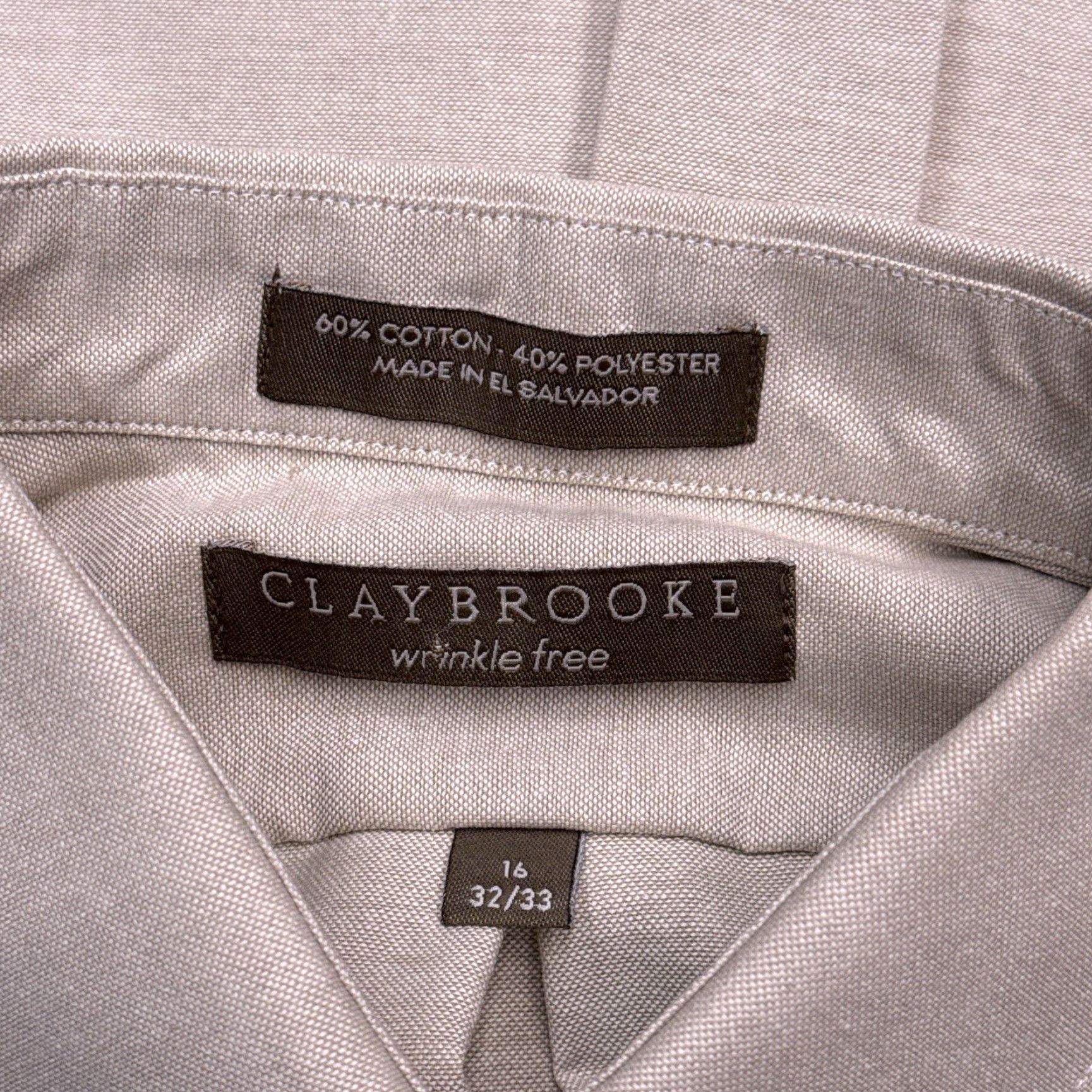 Vintage VINTAGE Claybrooke Wrinkle Free Oxford Shirt Mens 16 32/33 Tan Button Up New Size US L / EU 52-54 / 3 - 3 Thumbnail