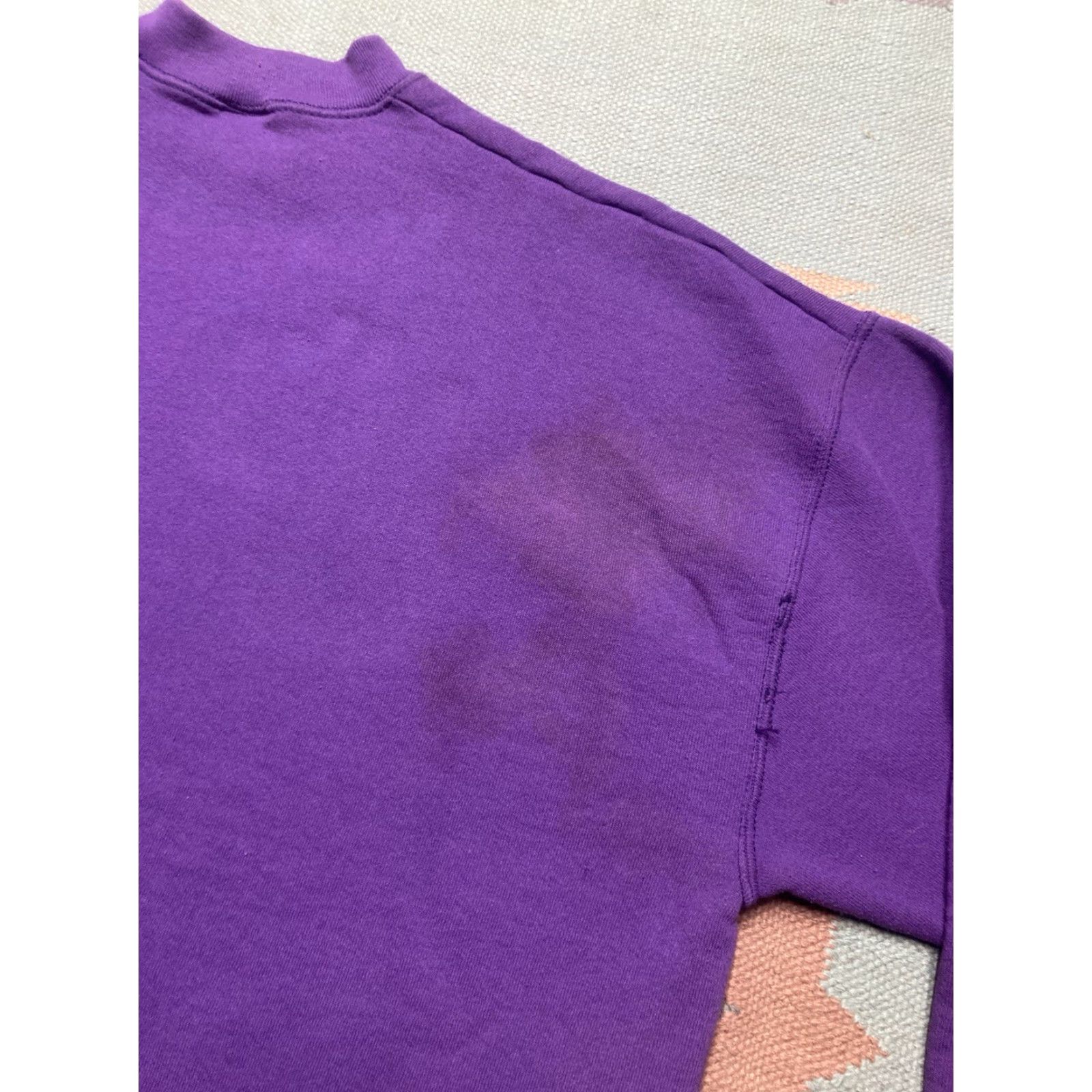 Fruit Of The Loom VINTAGE Fruit of the Loom Sweatshirt Crewneck Adult XXL Purple Plum 90s Pullover Men Size US XXL / EU 58 / 5 - 7 Thumbnail