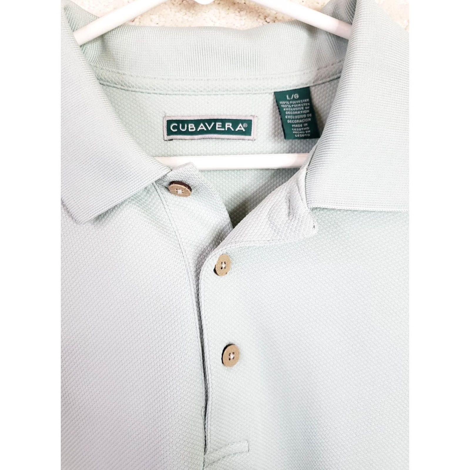 Cubavera Cubavera Polo Shirt Mens L Mint Green Lightweight Golf Casual Shirt Size US L / EU 52-54 / 3 - 4 Thumbnail
