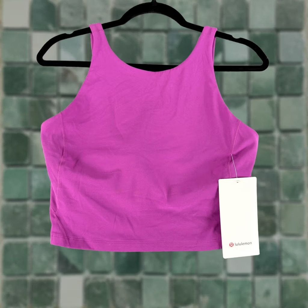 Lululemon Lululemon Align High Neck Tank Top Women 10 Vivid Plum Cropped Yoga Nulu Size L / US 10 / IT 46 - 1 Thumbnail