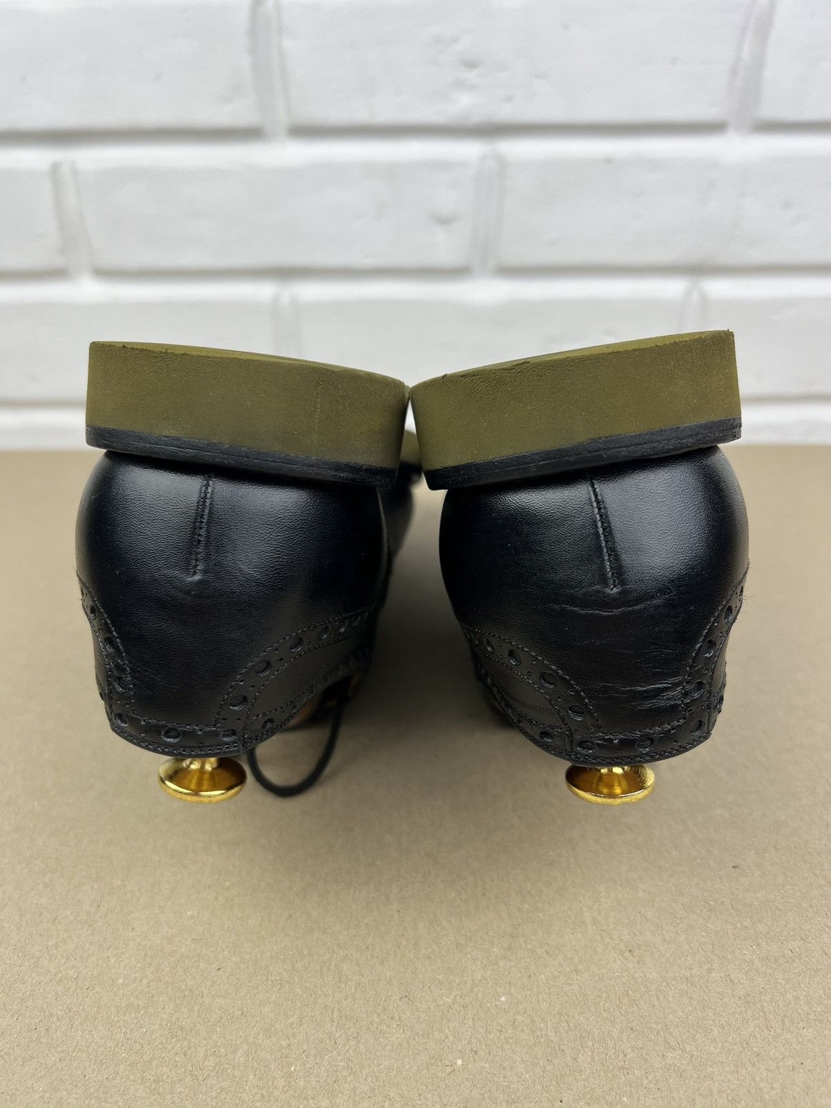 Gucci GUCCI Oxfords Brogues Leather Shoes Lace Up Logo Black Men’s Size US 9.5 / EU 42-43 - 12 Thumbnail