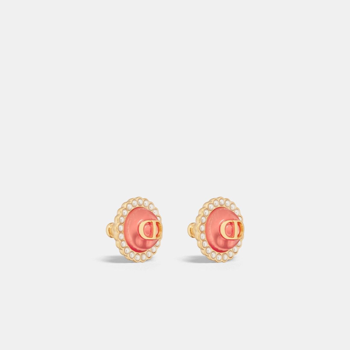 Dior o1bcso1str0126 Size:OS/Baroque Stud Earrings in Golden/White Size ONE SIZE - 3 Thumbnail