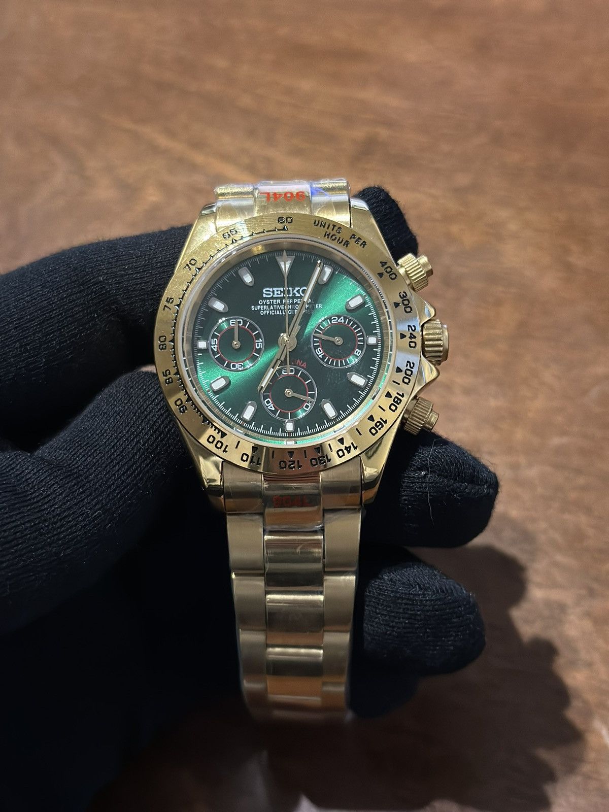 Seiko Seiko Mod “John Mayer Daytona” Gold Plated Luxury Watch | Grailed