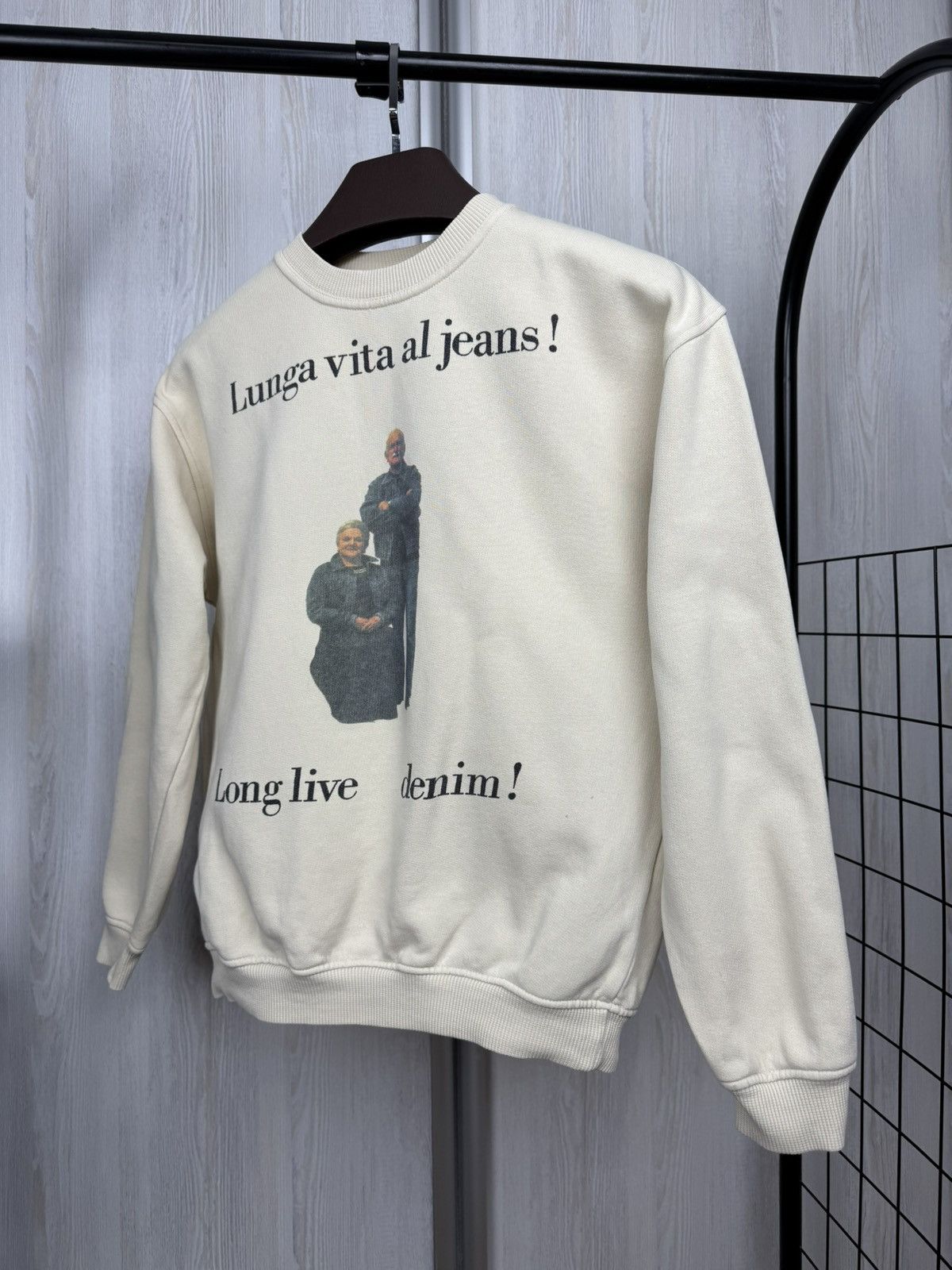 Moschino Moschino Sweatshirt Lunga vita al jeans! Long Live Denim Size M / US 6-8 / IT 42-44 - 5 Thumbnail