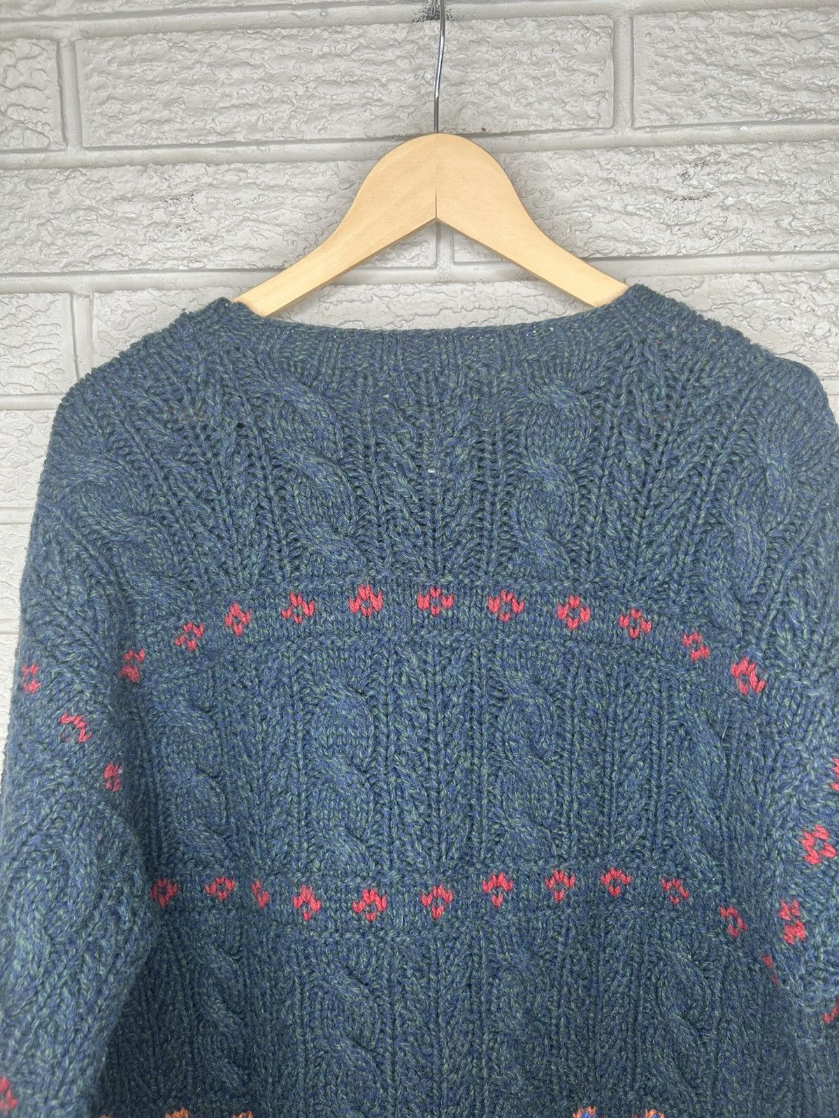 Woolrich Woolen Mills Vintage 80s Woolrich Hunting Dog Cable Knit Sweater Size US L / EU 52-54 / 3 - 8 Thumbnail