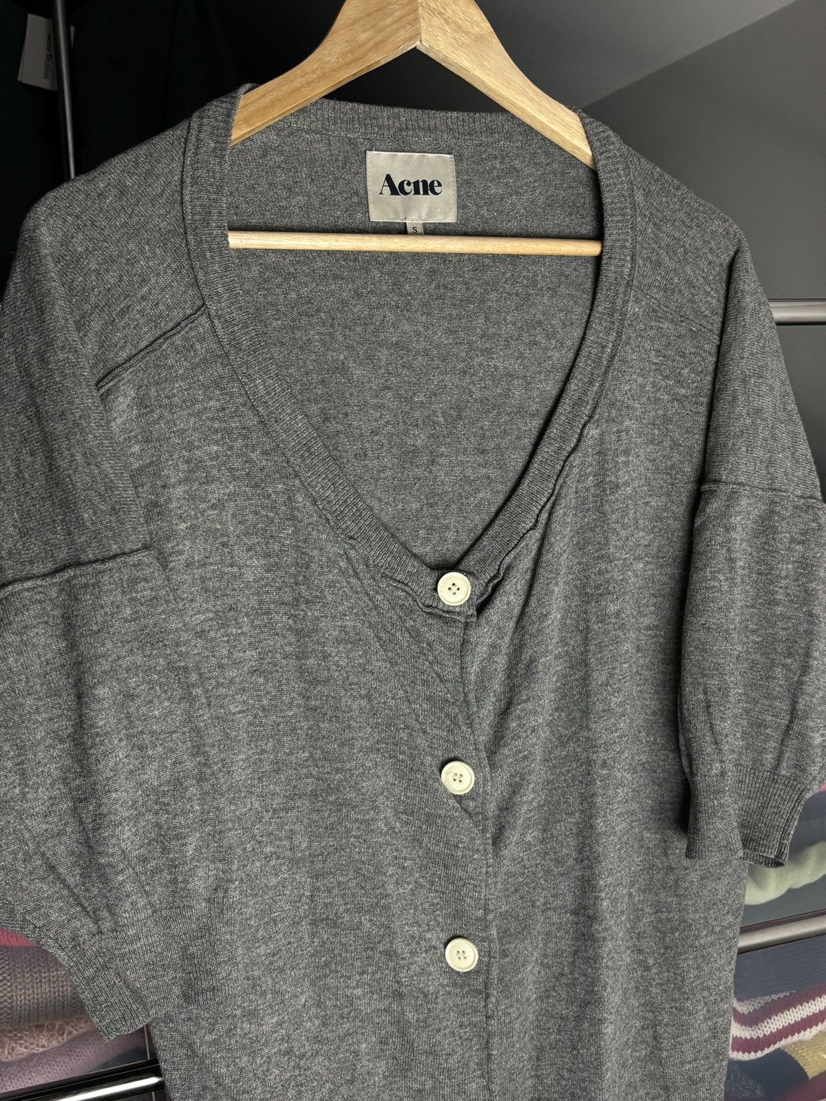 Acne Studios Acne Studios Vintage Archival Short Sleeve Buttoned Cardigan Size S / US 4 / IT 40 - 3 Thumbnail