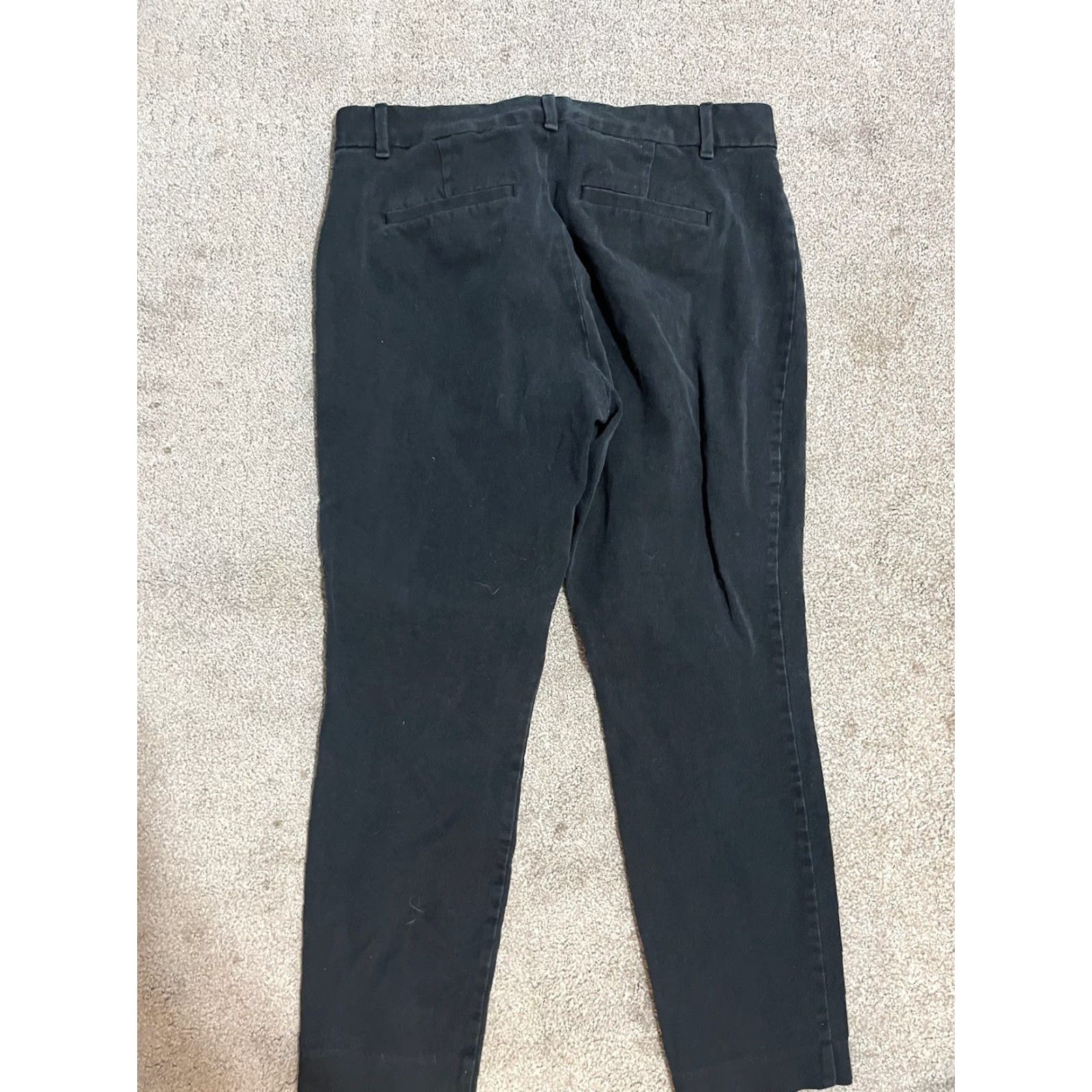 Gap WOMEN'S GAP BLACK CHAMBRAY SKINNY ANKLE PANTS SIZE 10R REGULAR BUSINESS CASUAL Size 32" / US 10 / IT 46 - 3 Thumbnail