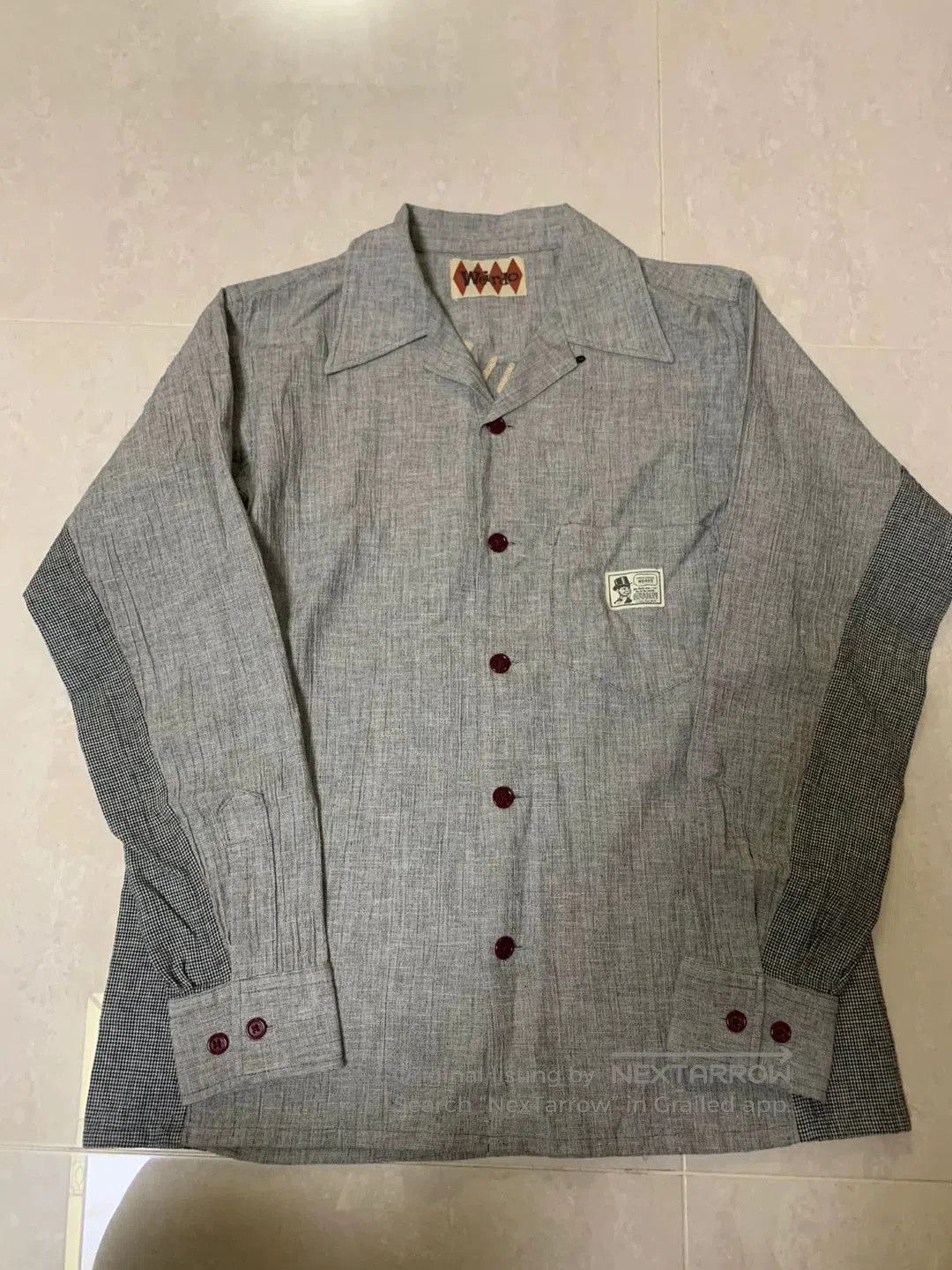 Absurd Gladhand Weirdo Long Sleeve Cuban Collar Shirt. Size US M / EU 48-50 / 2 - 2 Thumbnail