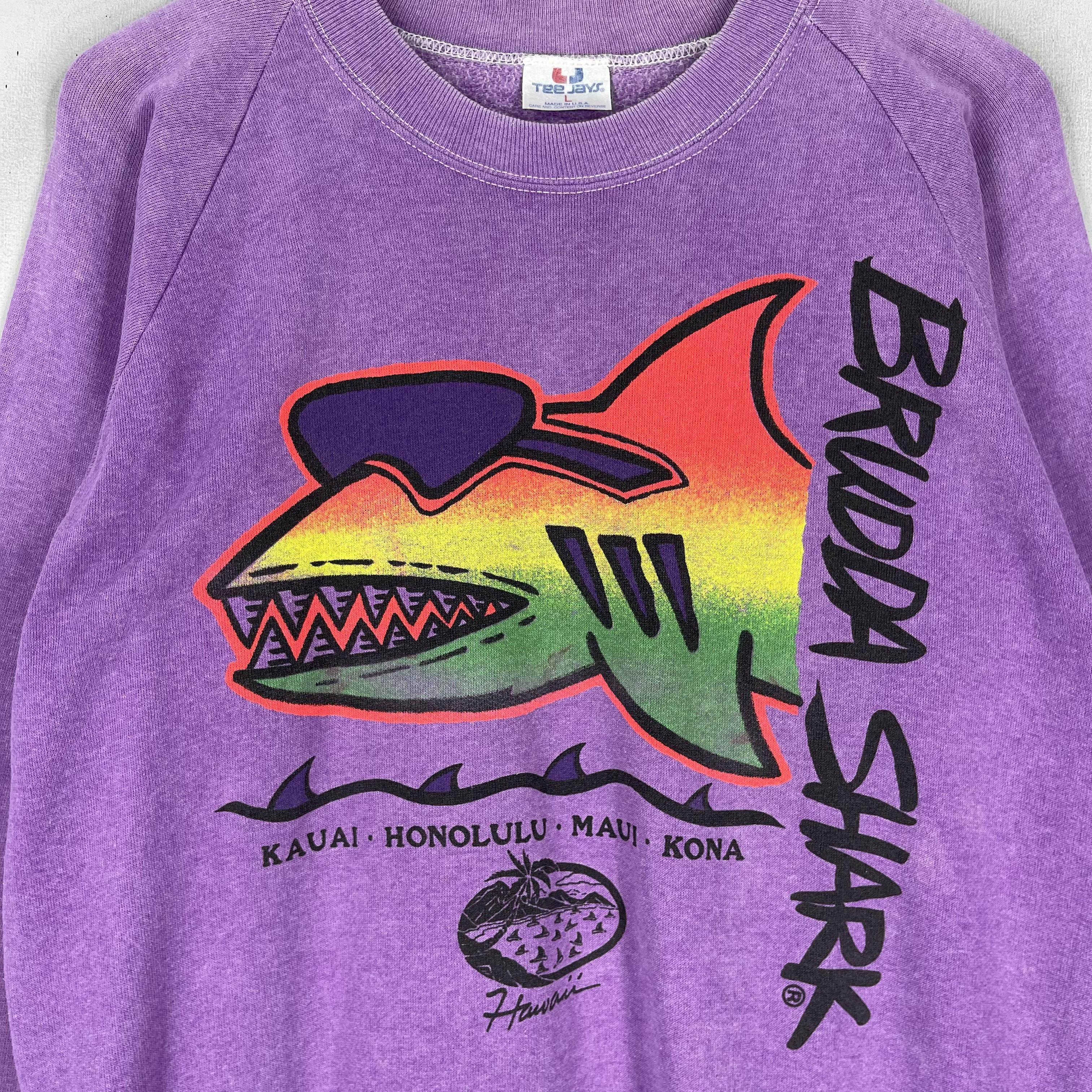 Vintage Vintage 90's BRUDA SHARK Cartoon Printed Sweatshirt Size US M / EU 48-50 / 2 - 2 Thumbnail
