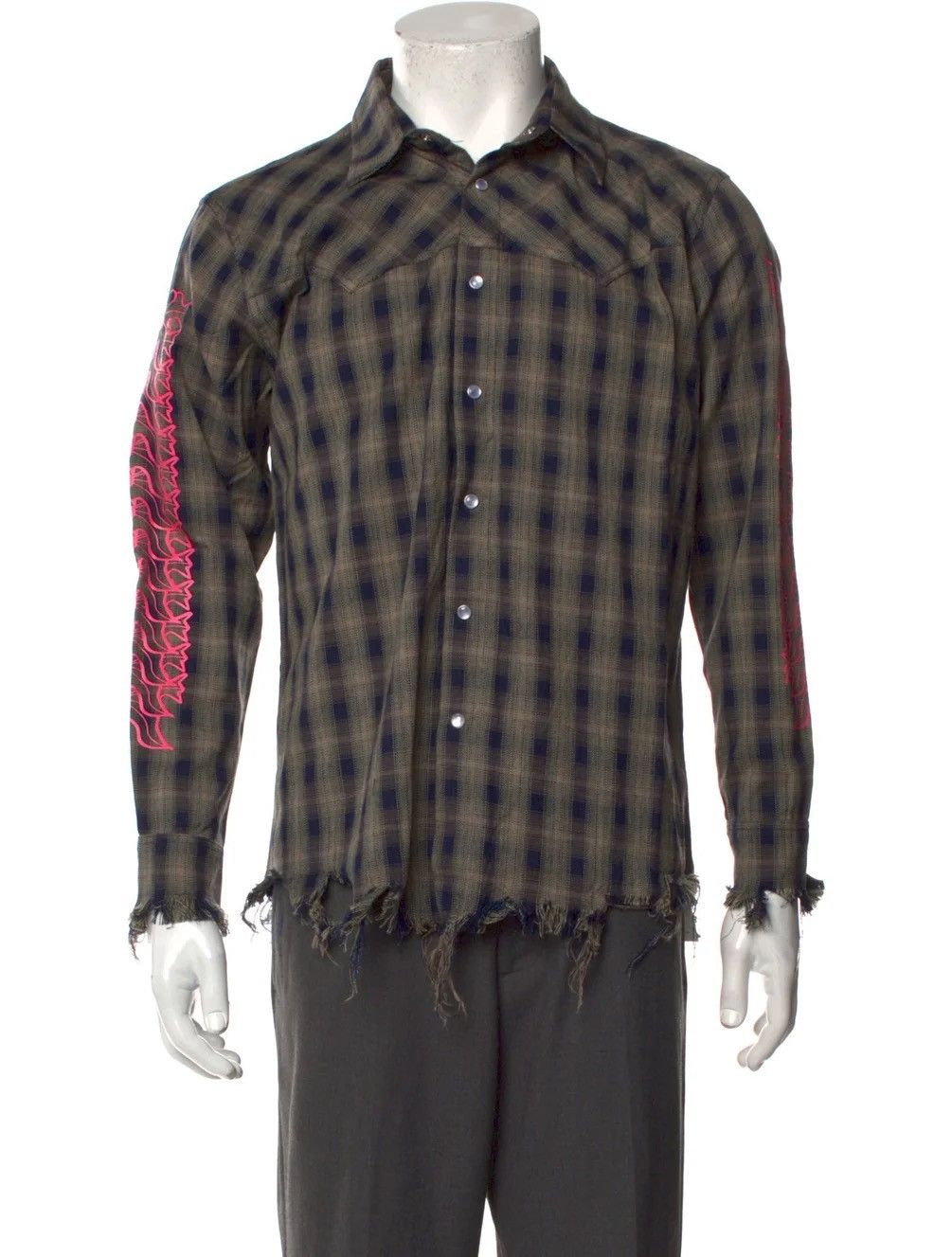Vintage × Youths In Balaclava Youths in Balaclava Plaid Print Long Sleeve Dress Shirt Size US M / EU 48-50 / 2 - 1 Thumbnail