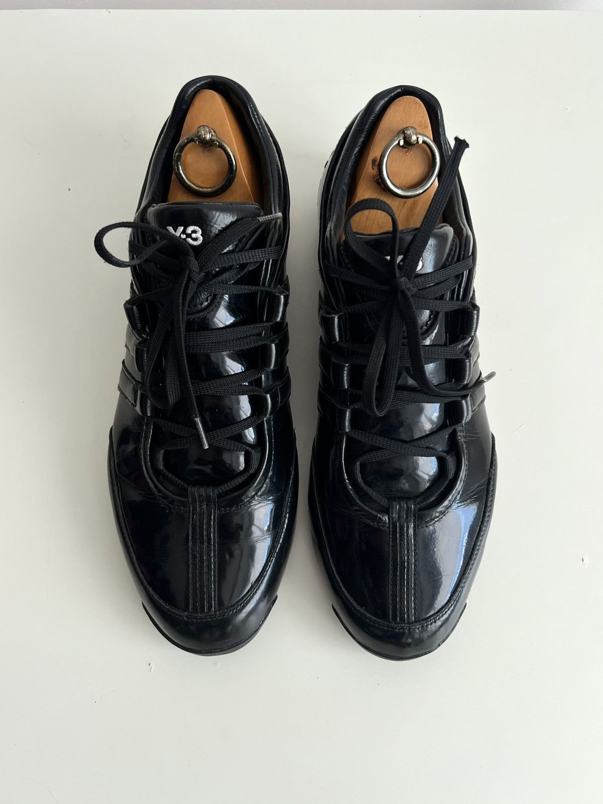 Y-3 🔥F/W08 Y-3 Yohji Yamamoto x Adidas Boxing Patent Sneakers Size US 10.5 / EU 43-44 - 5 Thumbnail