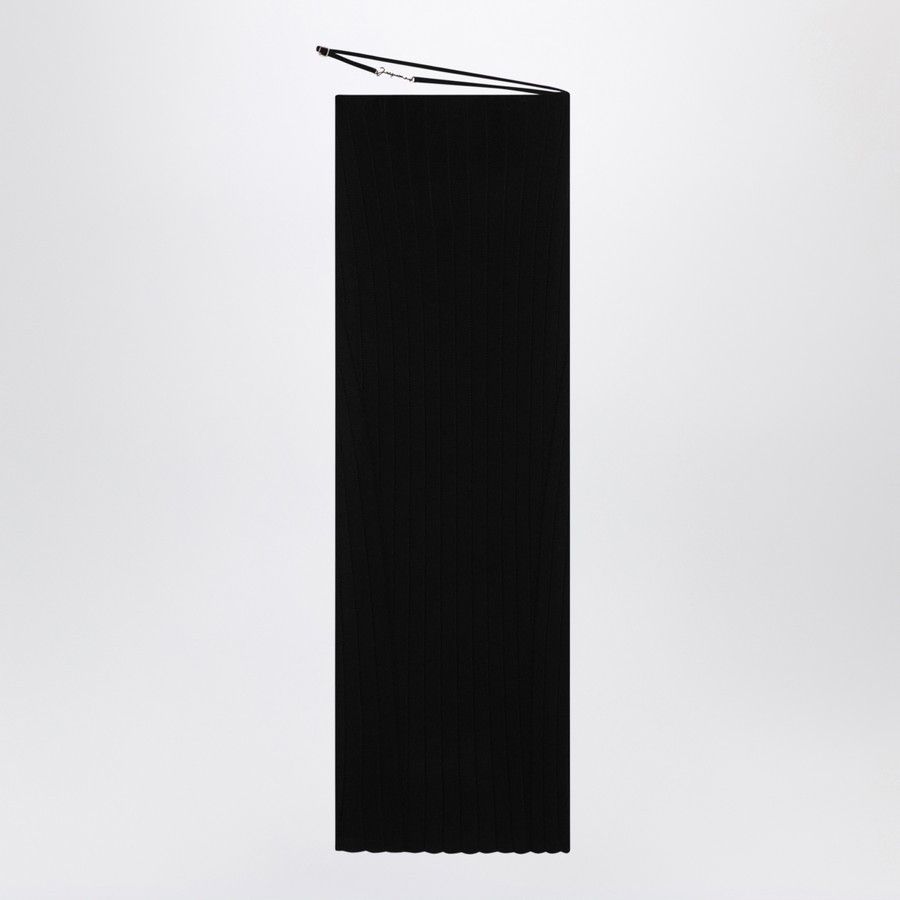 Jacquemus o1d2blof0824 Pralu Knitted Midi Skirt in Black Size 25" / US 0 / IT 36 - 1 Thumbnail