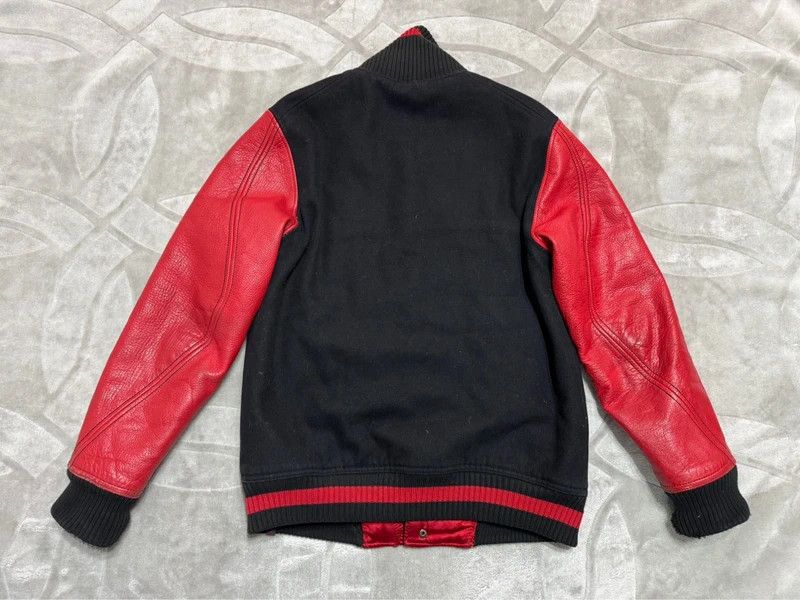 Jordan Brand Jordan Varsity Bomber Leather Jacket Letterman Wool 2010 S Size US S / EU 44-46 / 1 - 2 Thumbnail