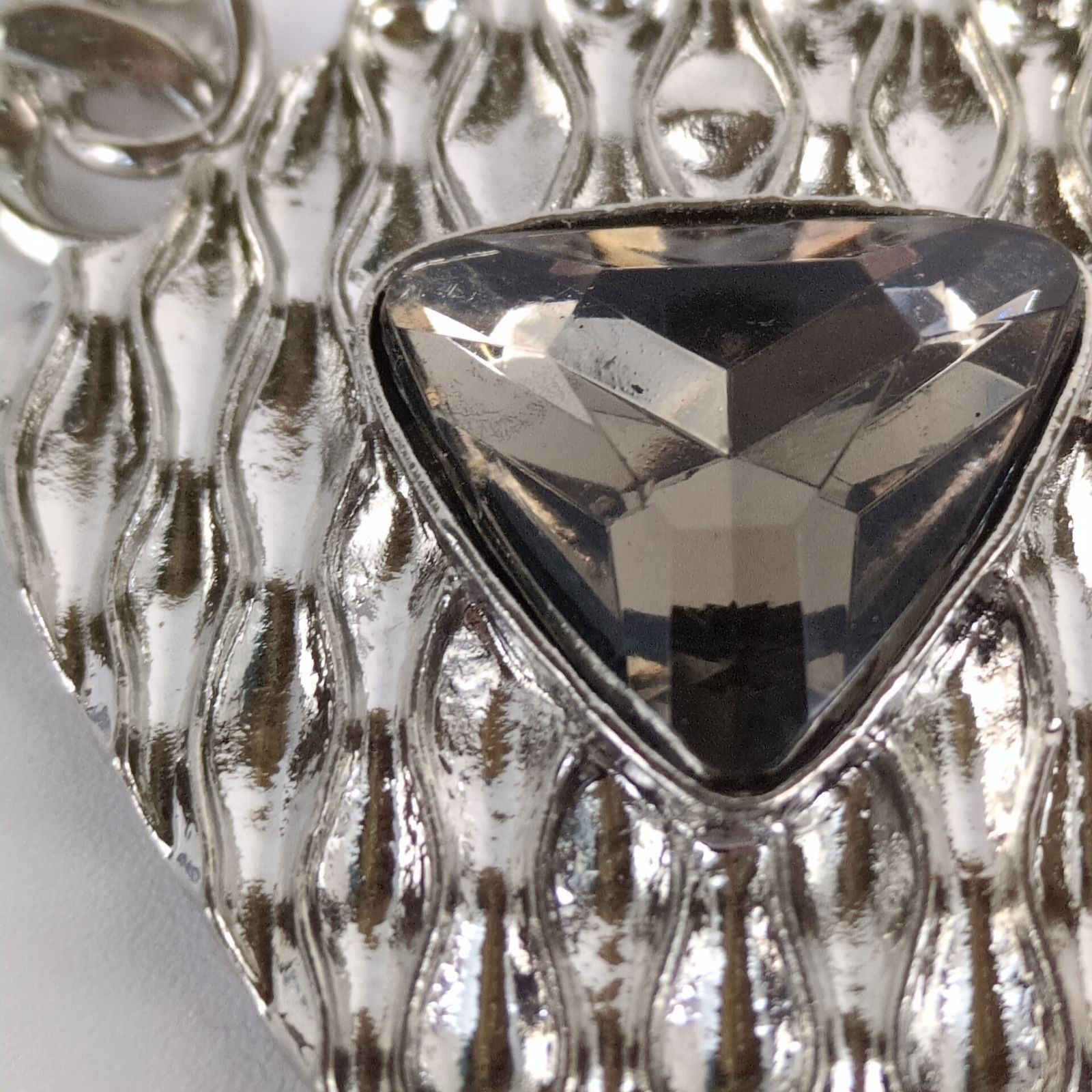 Other B'time Silvertone Smoky Crystal Statement 14" Chain Necklace Size ONE SIZE - 5 Thumbnail