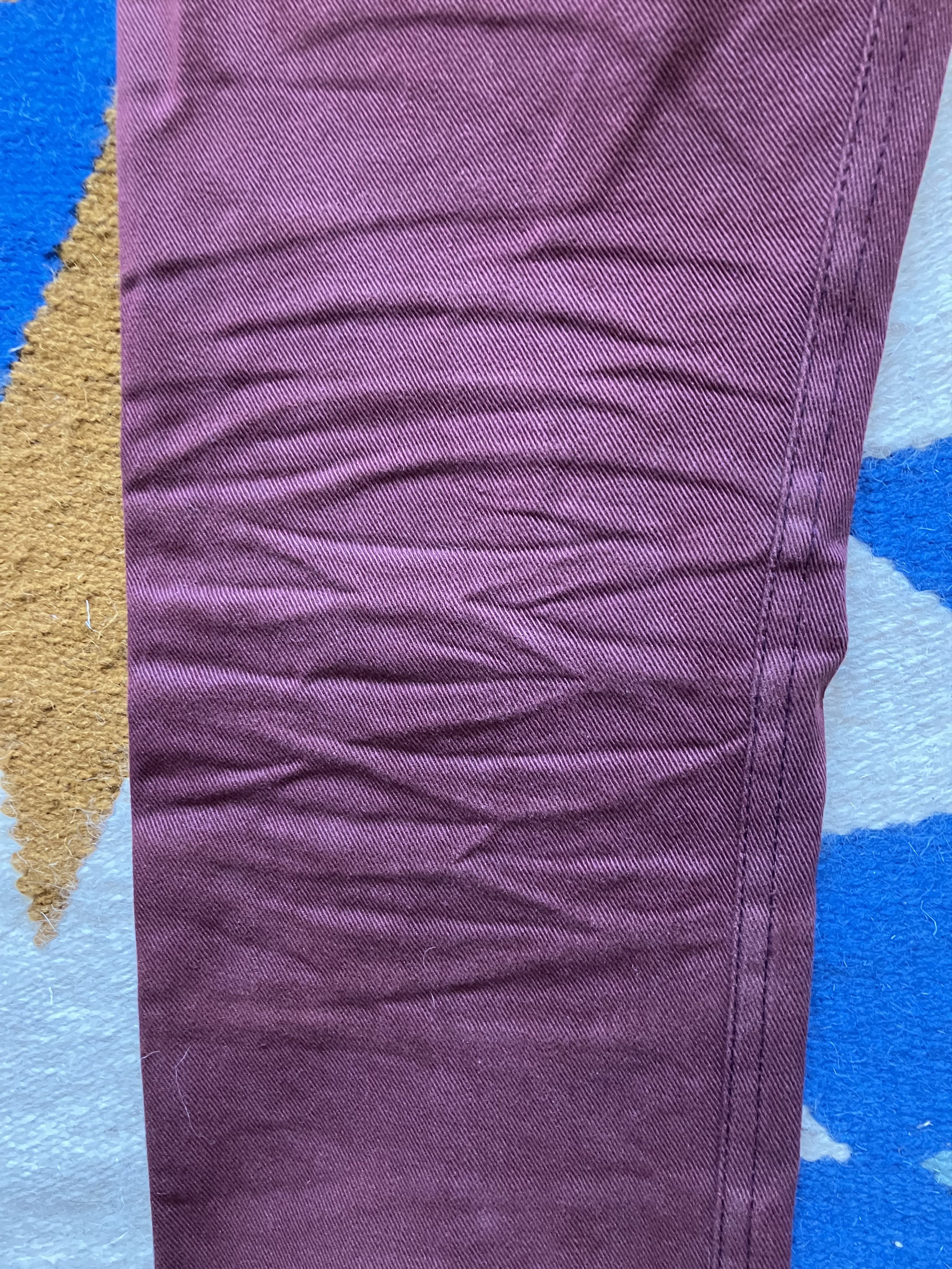 Naked & Famous Naked and Famous Weird Guy - Pomegranate x Brown Selvedge Size US 30 / EU 46 - 11 Thumbnail