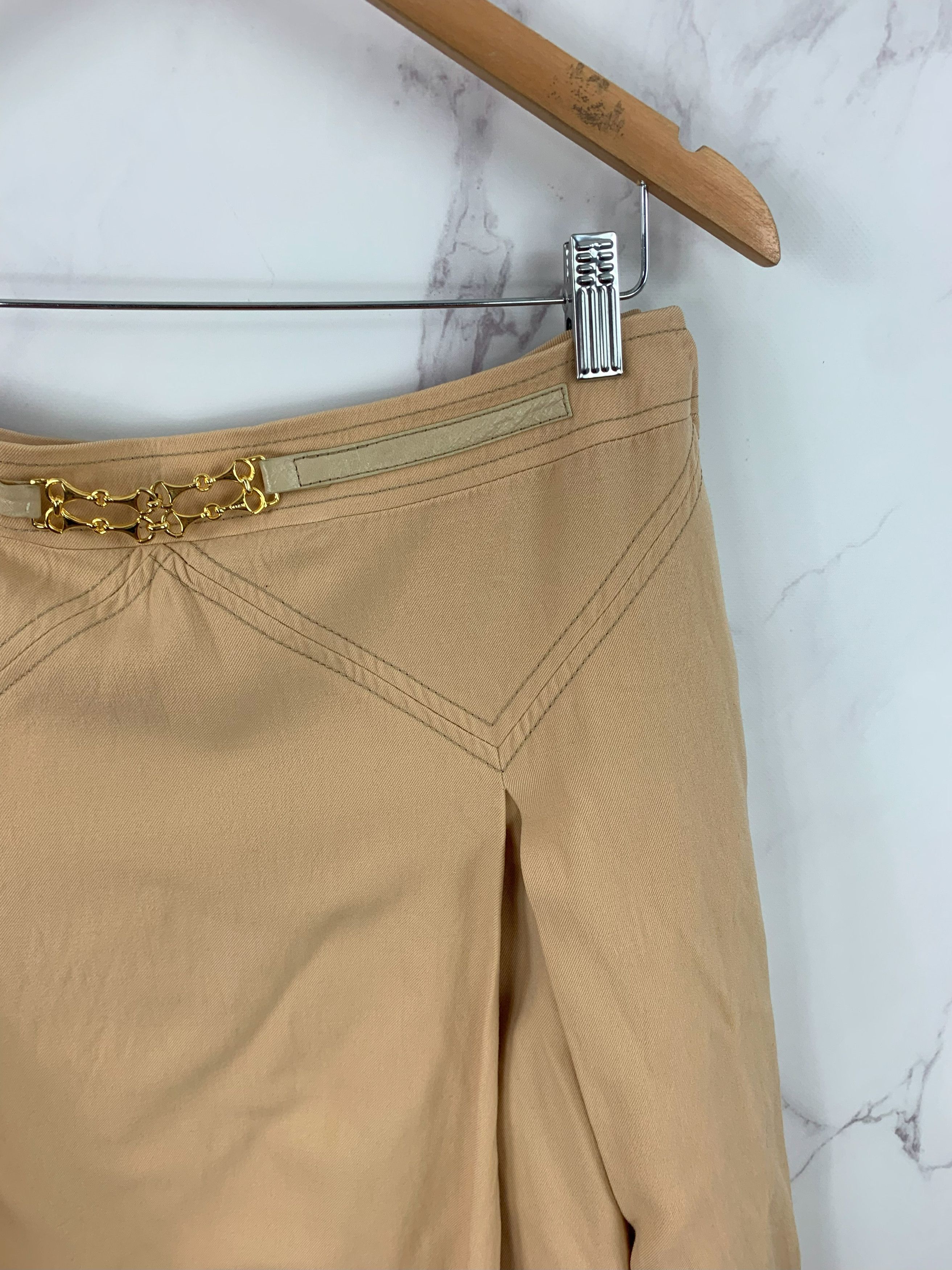 Celine Vintage Celine Wool Pleated Skirt Size 48 Size 36" / US 14 / IT 50 - 3 Thumbnail