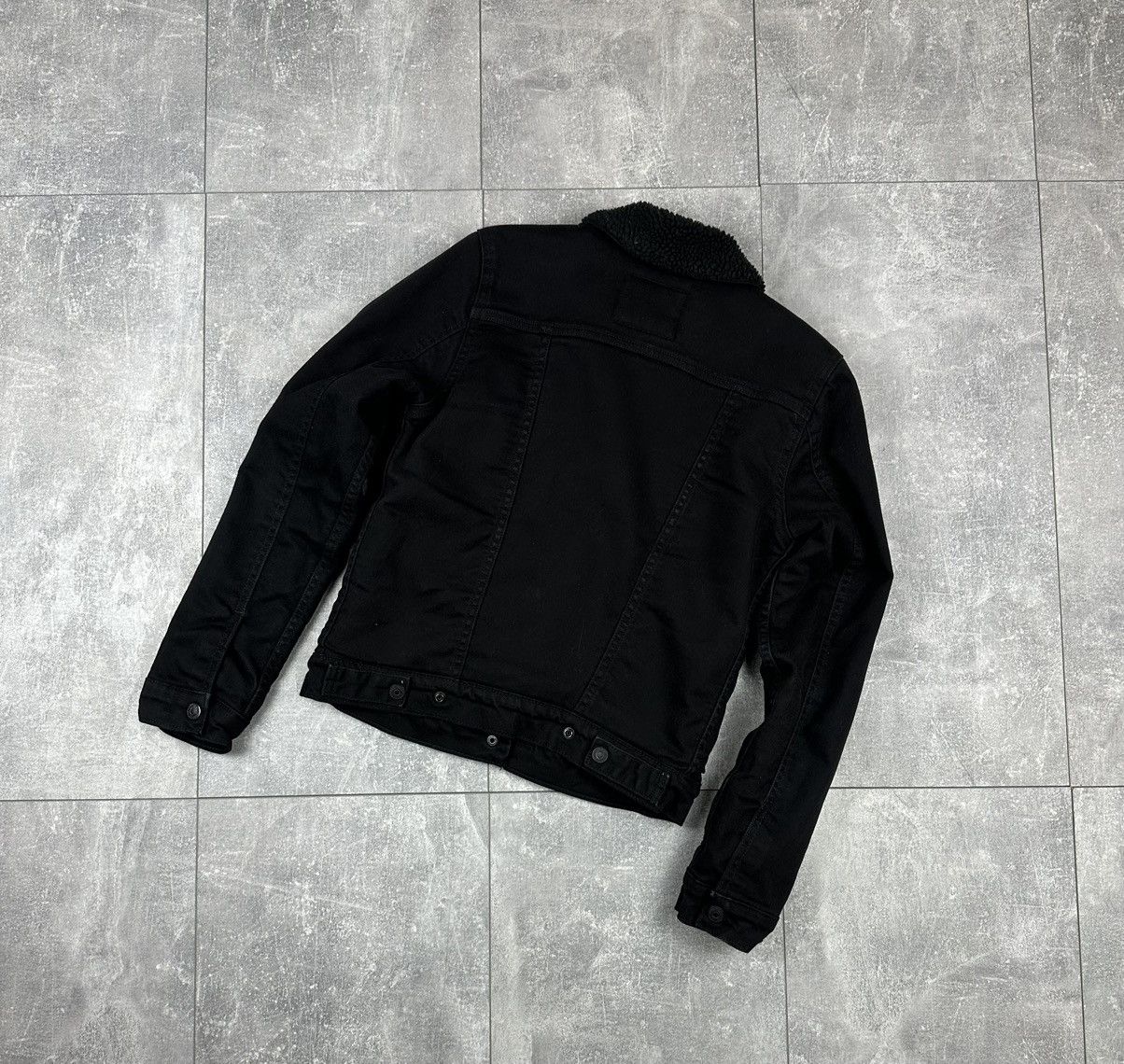 Levi's Levis Denim Sherpa Trucker Black Label Jacket Size XS / US 0-2 / IT 36-38 - 13 Thumbnail