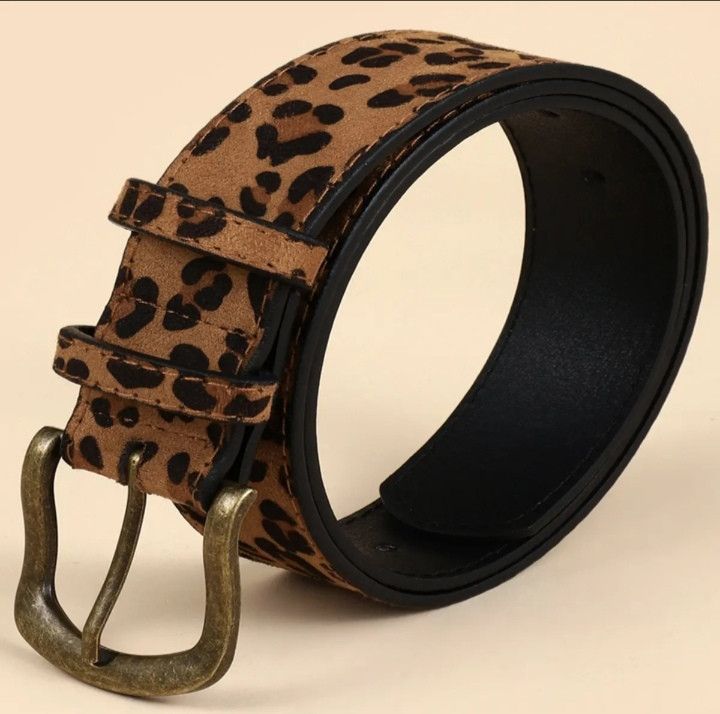 Designer × Vintage Printed Leopard Belt Size ONE SIZE - 4 Thumbnail