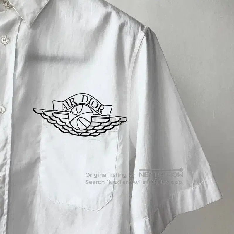 Dior Dior White Cotton Graphic Short Sleeve Shirt . Size US S / EU 44-46 / 1 - 3 Thumbnail